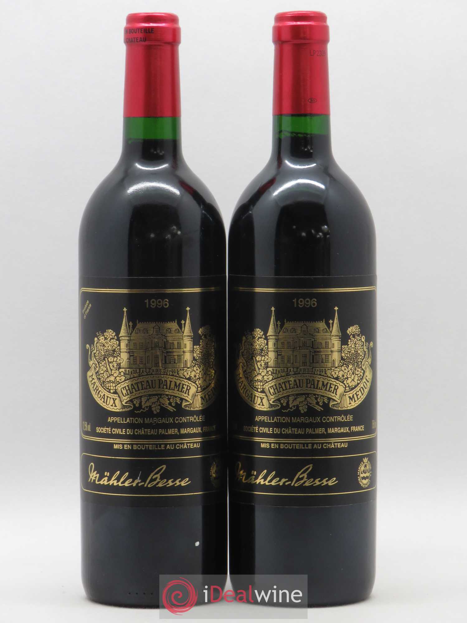 Château Palmer 3ème Grand Cru Classé 1996 - Lot de 2 bouteilles - 0
