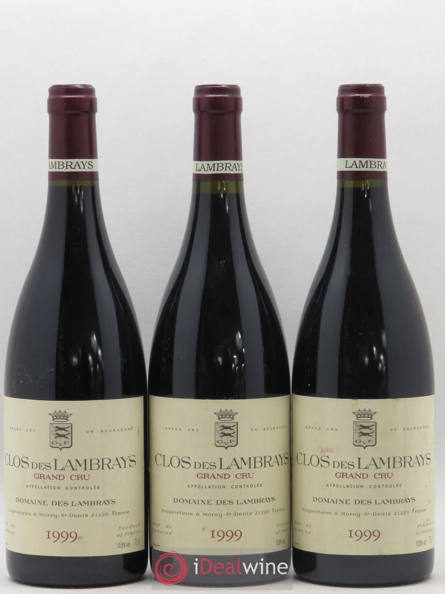 Clos des Lambrays Grand Cru Domaine des Lambrays 1999 - Lotto di 3 bottiglie - 0