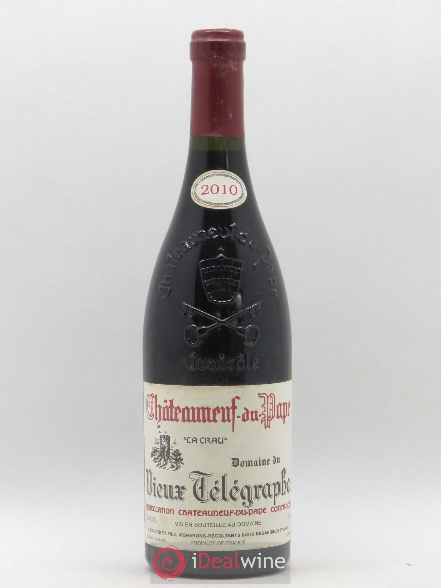 Châteauneuf-du-Pape Vieux Télégraphe (Domaine du) Vignobles Brunier 2010 - Lot de 1 bouteille - 0