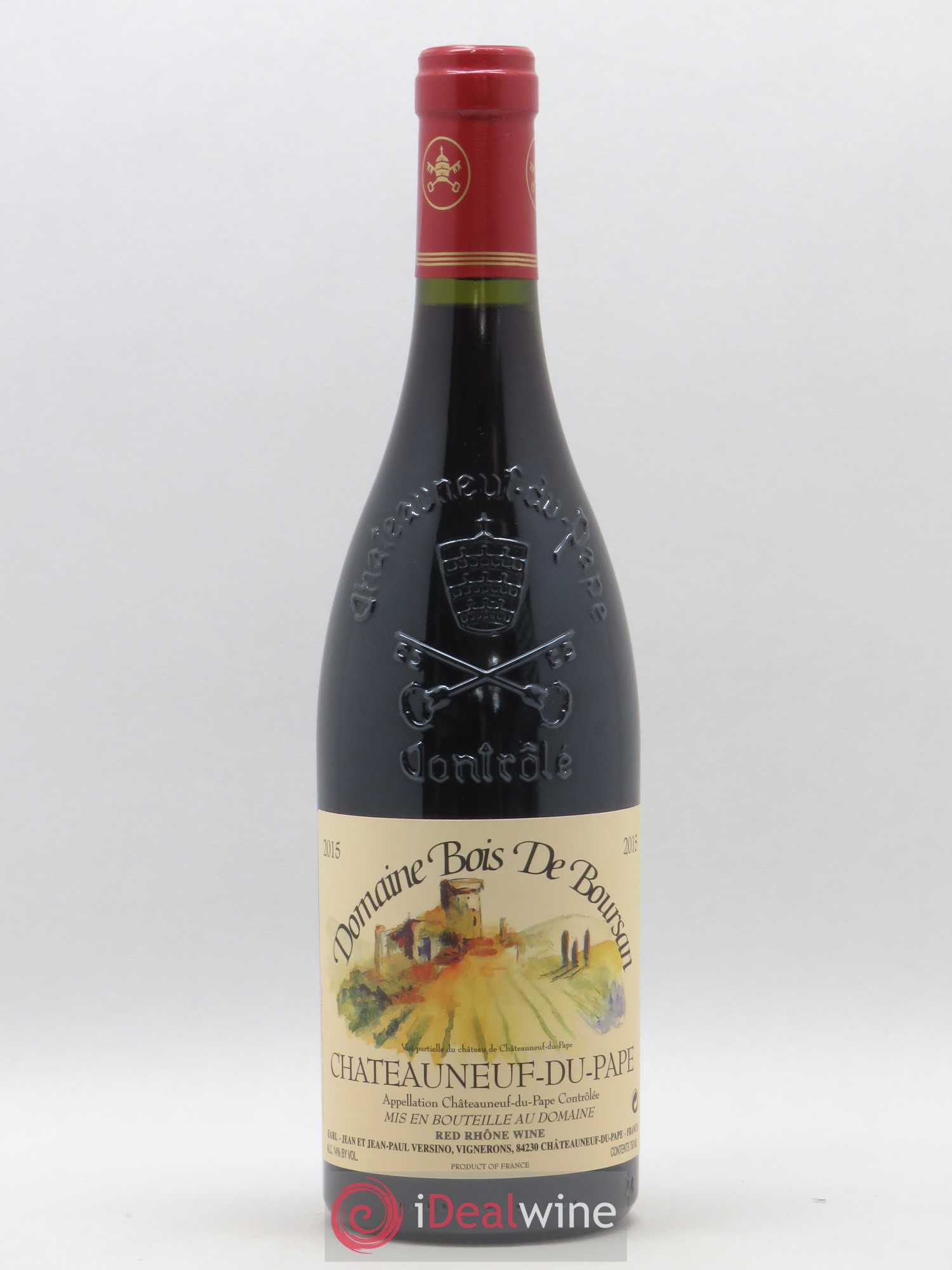 Châteauneuf-du-Pape Domaine Bois de Boursan (Domaine) Jean et Jean-Paul Versino 2015 - Lot de 1 bouteille - 0