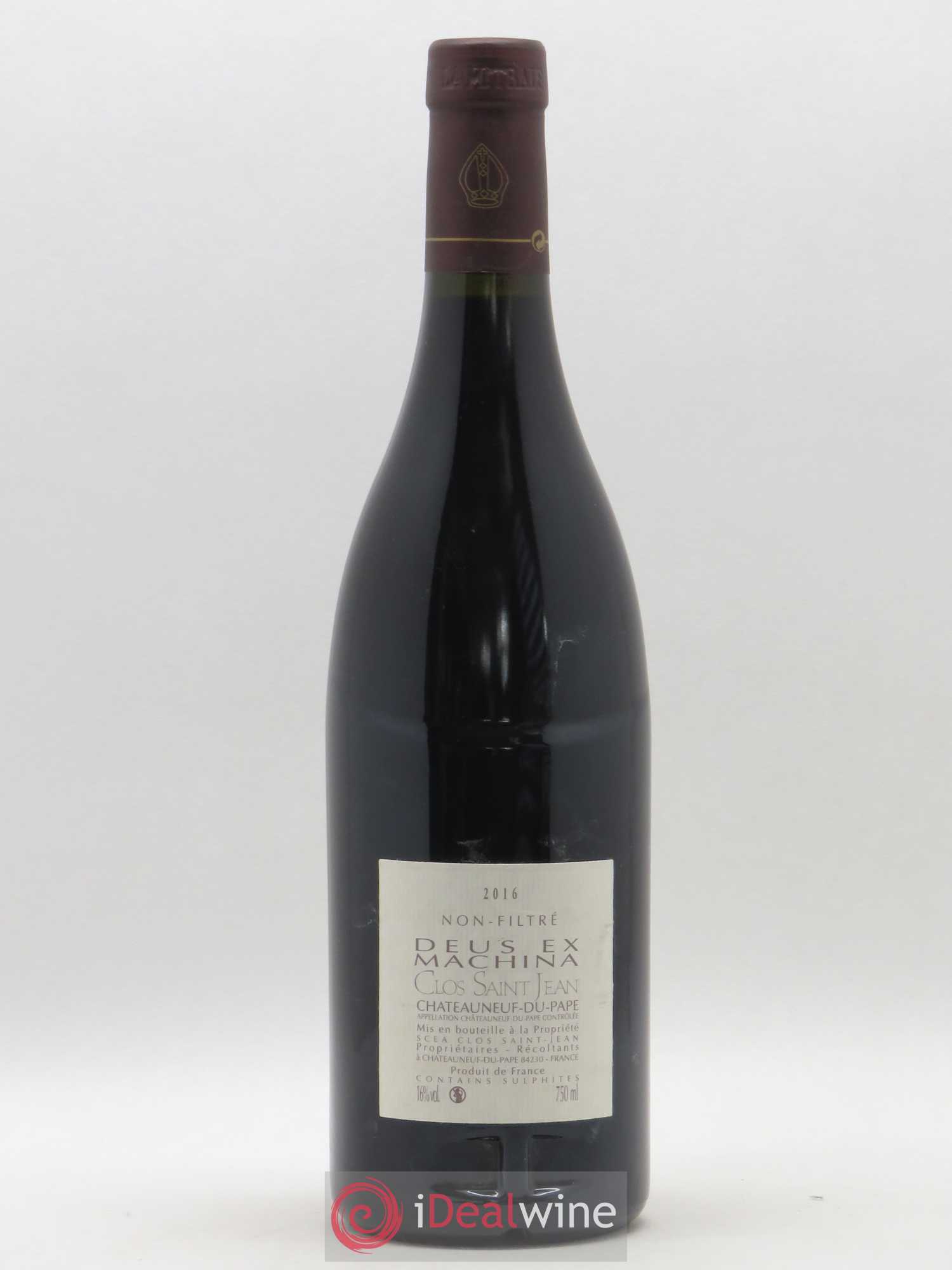 Châteauneuf-du-Pape Clos Saint-Jean Deus Ex Machina Pascal et Vincent Maurel 2016 - Lot de 1 bouteille - 1