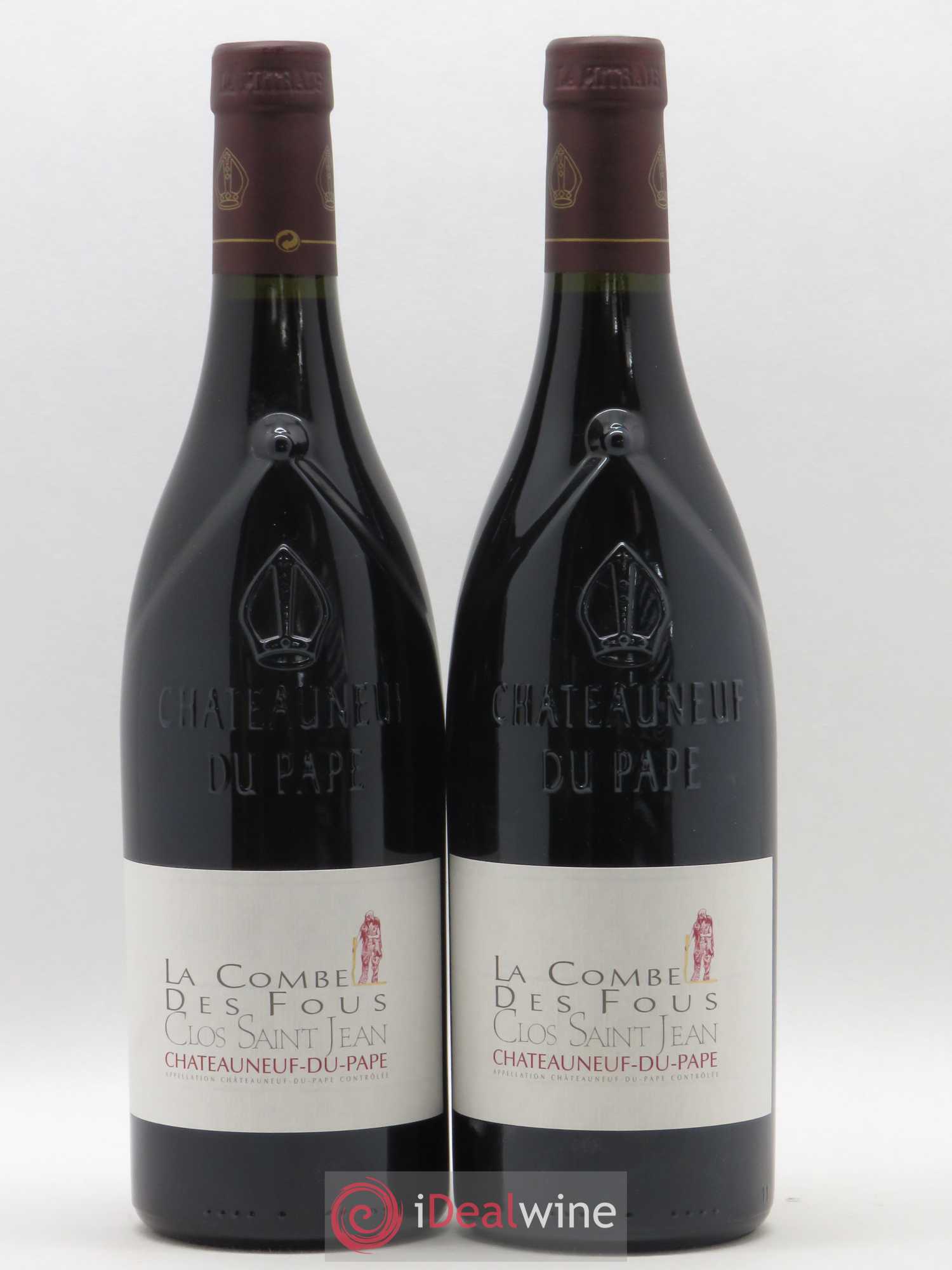 Châteauneuf-du-Pape Clos Saint-Jean La Combe des Fous Pascal et Vincent Maurel 2017 - Lot de 2 bouteilles - 0