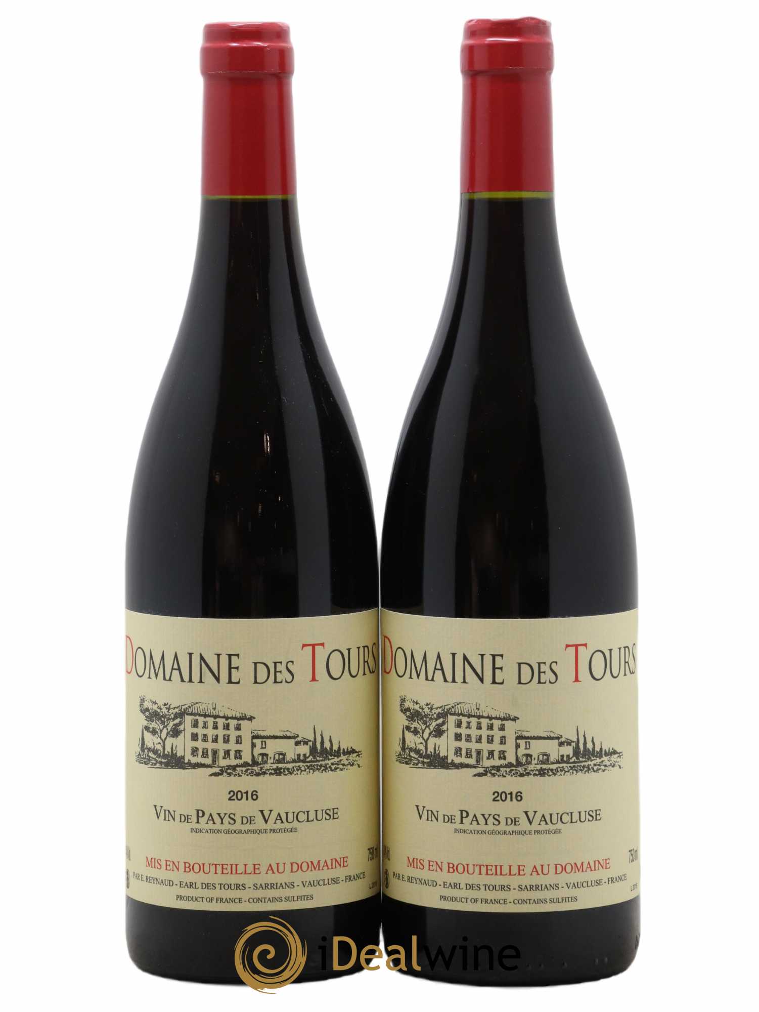 Vaucluse (Vin de Pays de Vaucluse) Domaine des Tours Emmanuel Reynaud 2016 - Lot de 2 bouteilles - 0