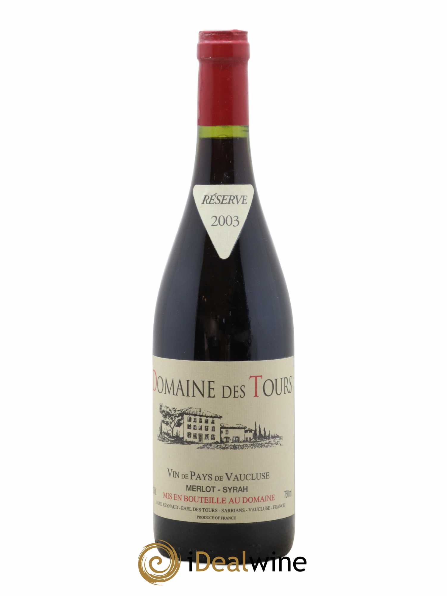 Vaucluse Domaine des Tours Merlot-Syrah Emmanuel Reynaud 2003 - Lot de 1 bouteille - 0