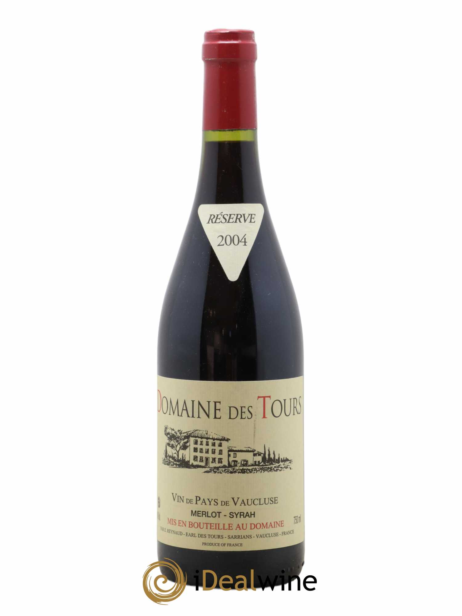 Vaucluse Domaine des Tours Merlot-Syrah Emmanuel Reynaud 2004 - Lot de 1 bouteille - 0