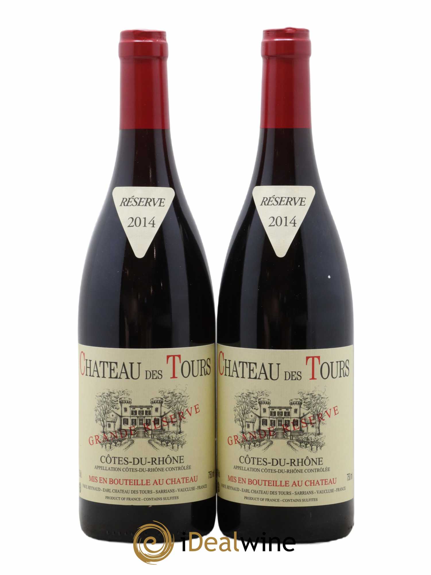 Côtes-du-Rhône Château des Tours Grande Réserve Emmanuel Reynaud 2014 - Lot de 2 bouteilles - 0