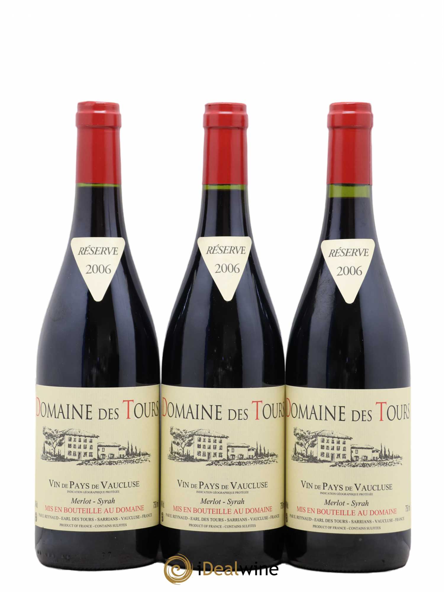 Vaucluse Domaine des Tours Merlot-Syrah Emmanuel Reynaud 2006 - Lot de 6 bouteilles - 2