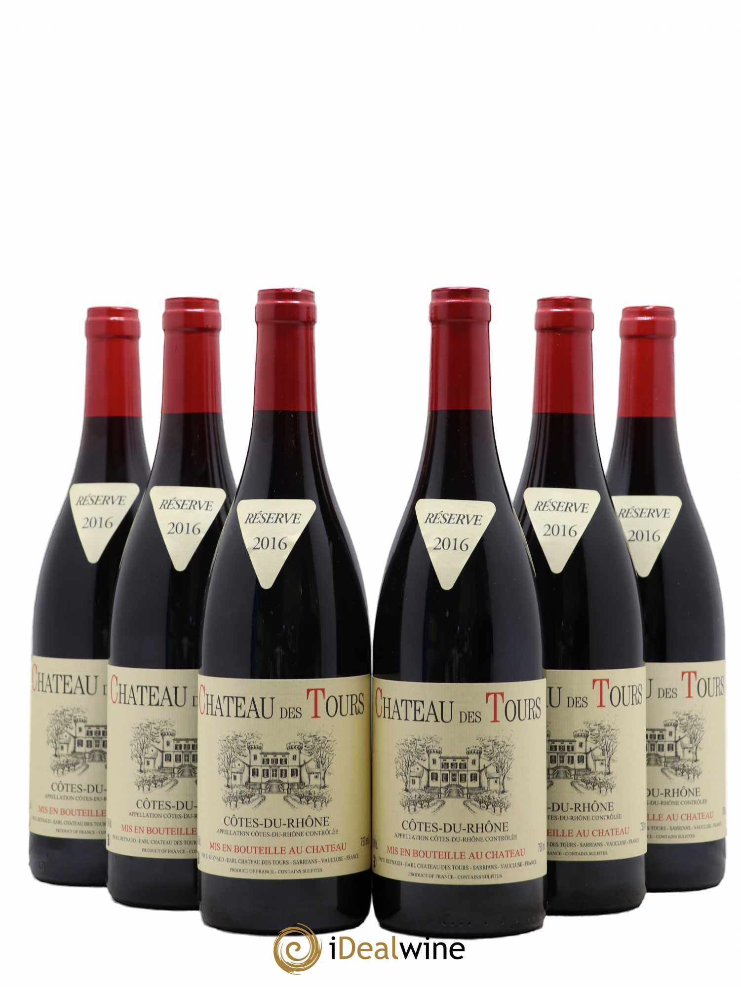 Côtes-du-Rhône Château des Tours Emmanuel Reynaud 2016 - Lot de 6 bouteilles - 0