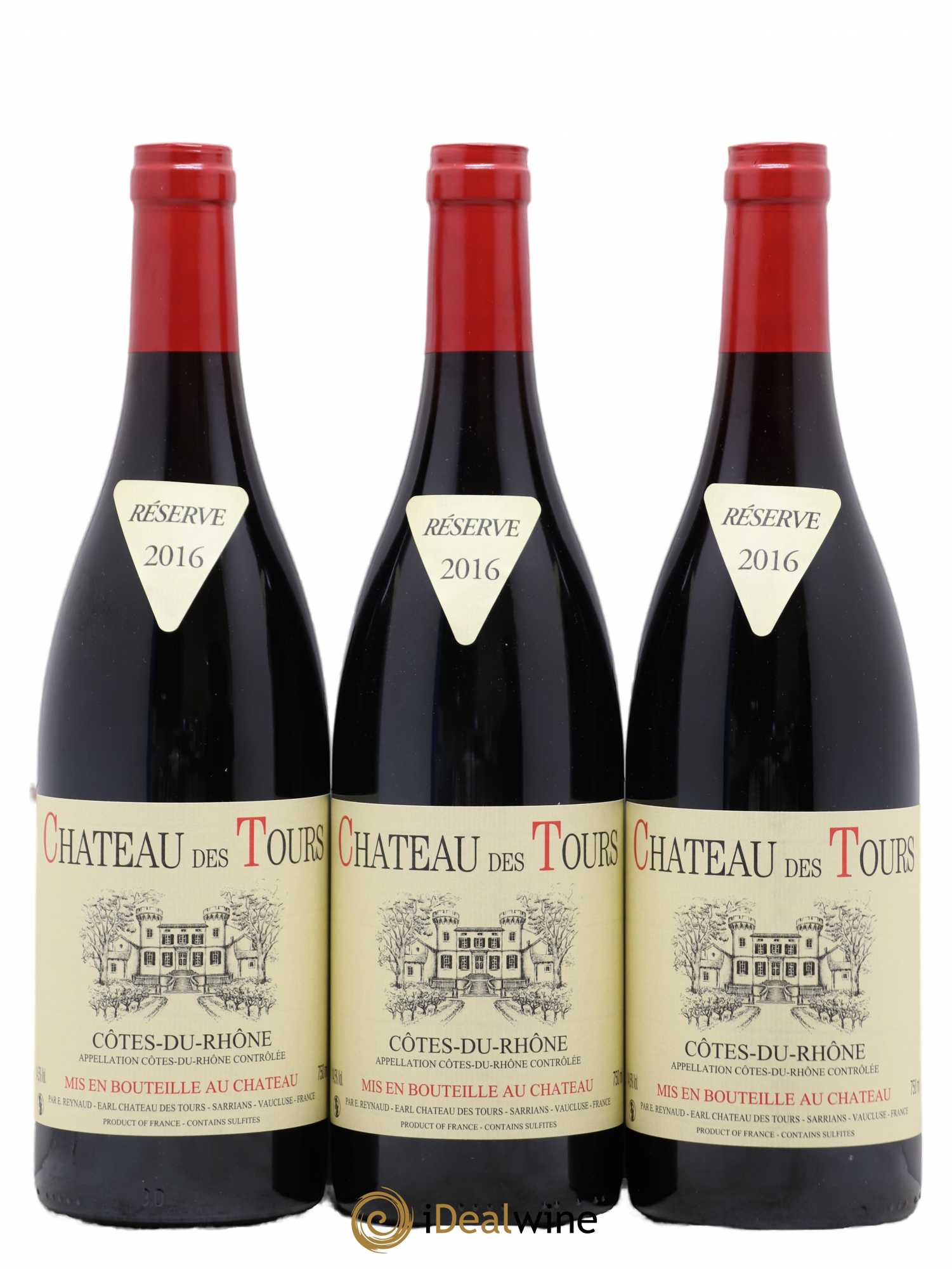 Côtes-du-Rhône Château des Tours Emmanuel Reynaud 2016 - Lot de 3 bouteilles - 0