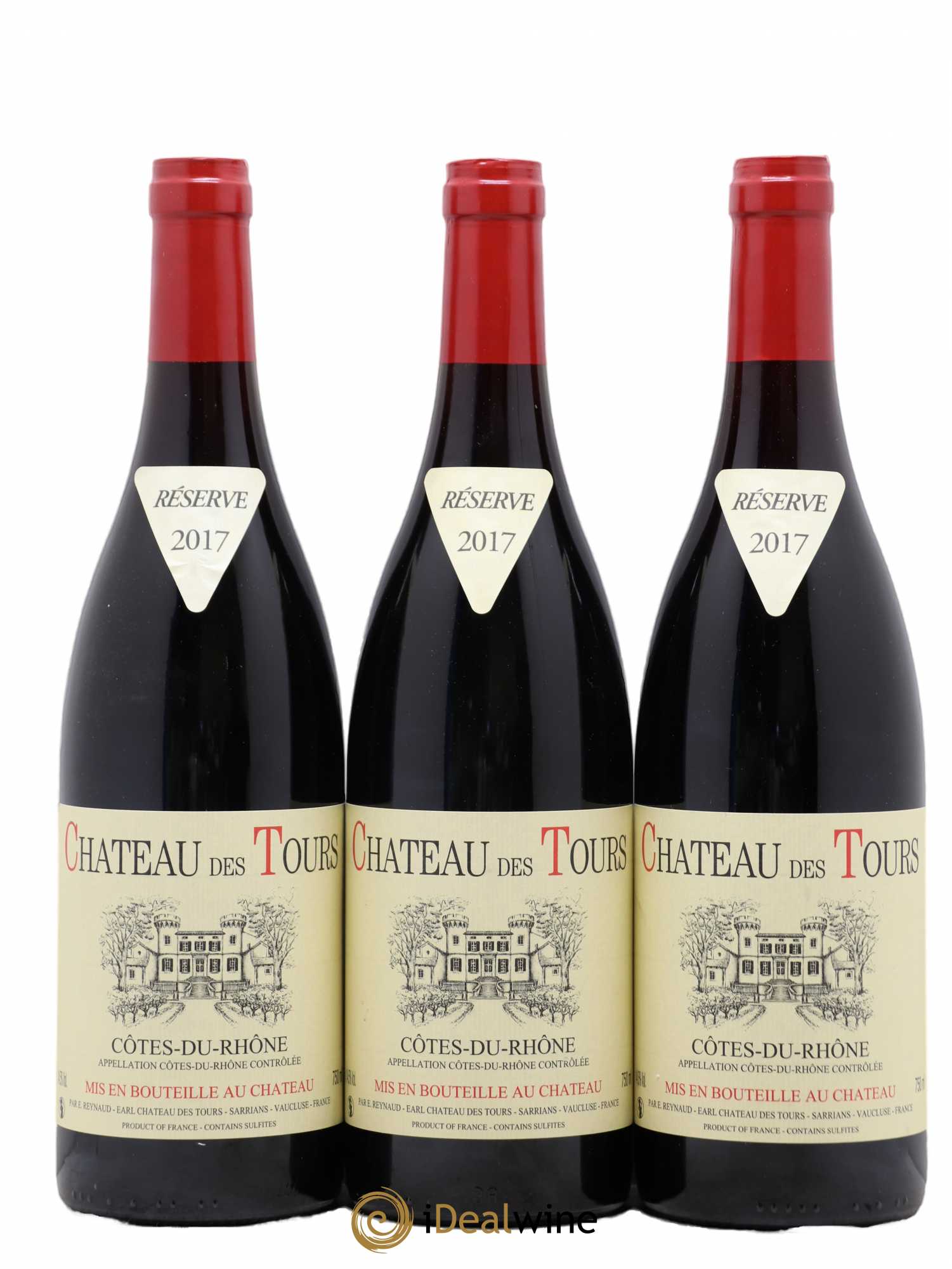 Côtes-du-Rhône Château des Tours Emmanuel Reynaud 2017 - Lot de 6 bouteilles - 1