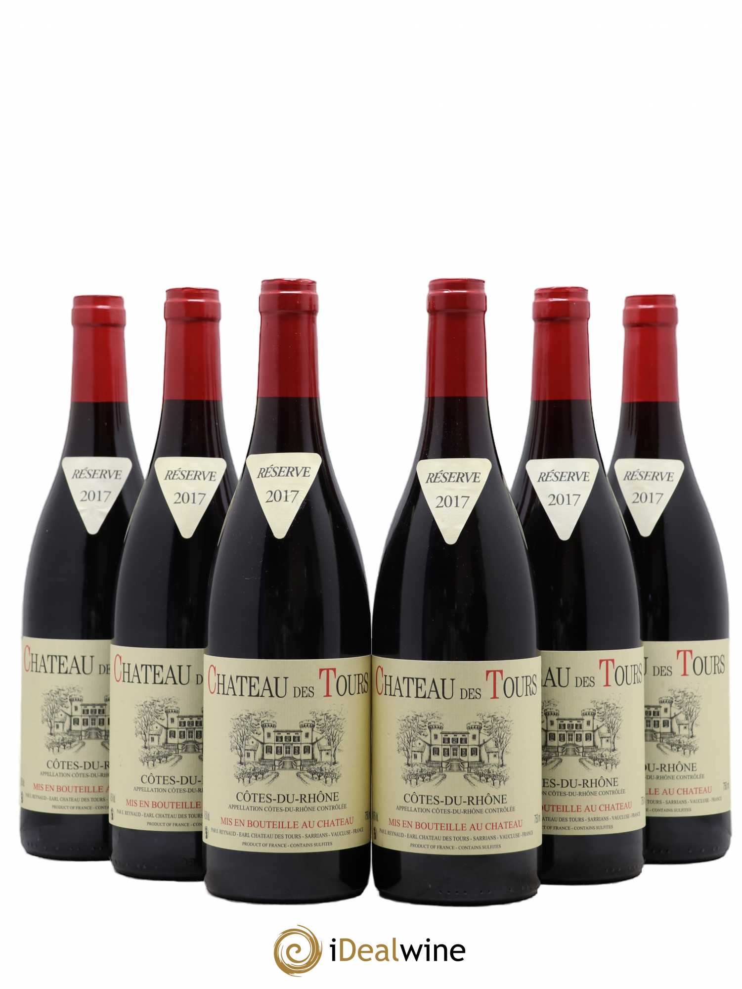 Côtes-du-Rhône Château des Tours Emmanuel Reynaud 2017 - Lot de 6 bouteilles - 0
