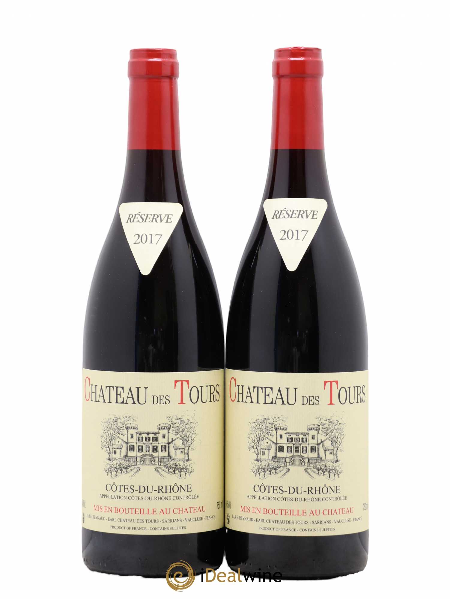Côtes-du-Rhône Château des Tours Emmanuel Reynaud 2017 - Lot de 2 bouteilles - 0