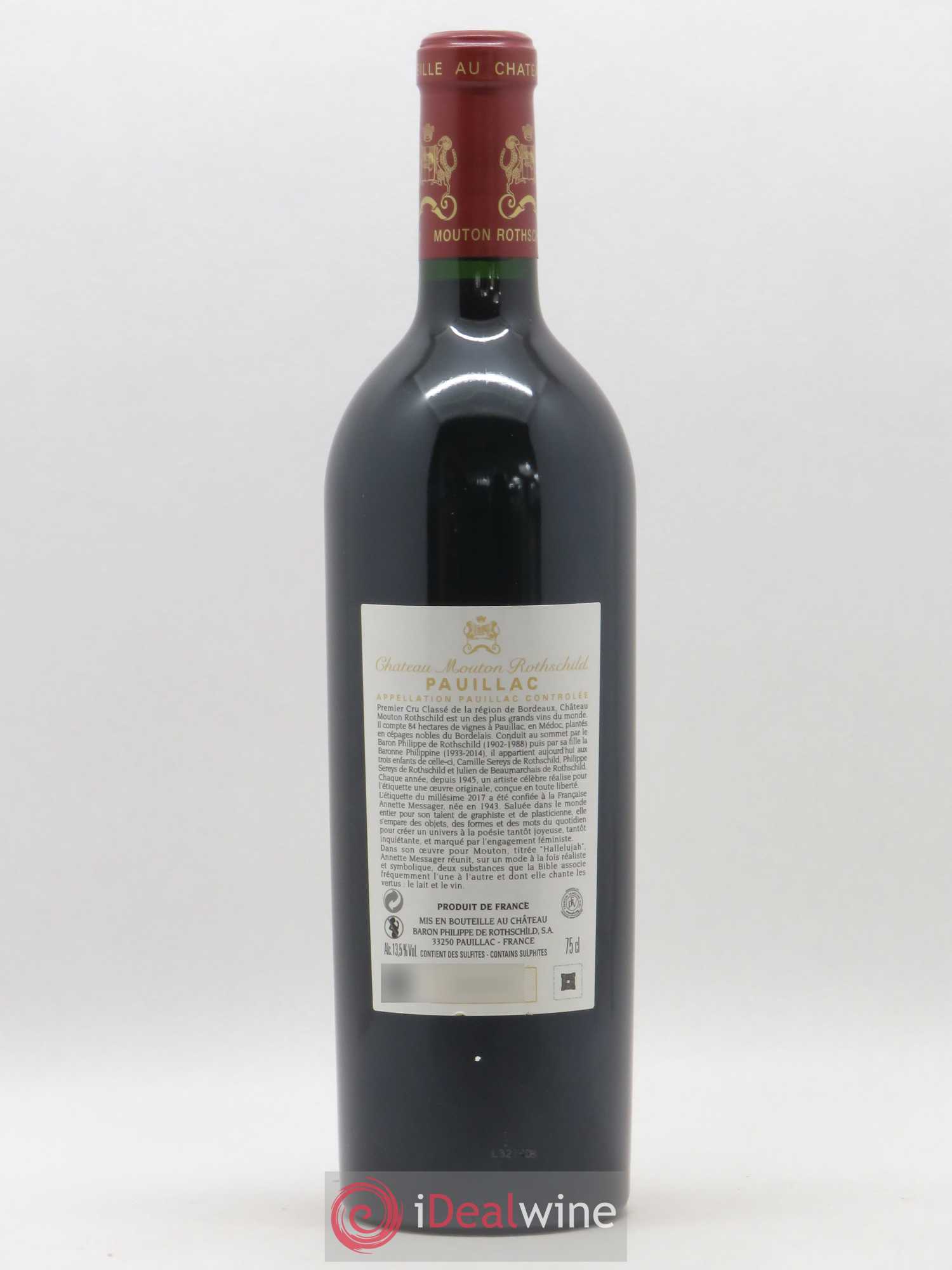 Château Mouton Rothschild 1er Grand Cru Classé 2017 - Lot de 1 bouteille - 1