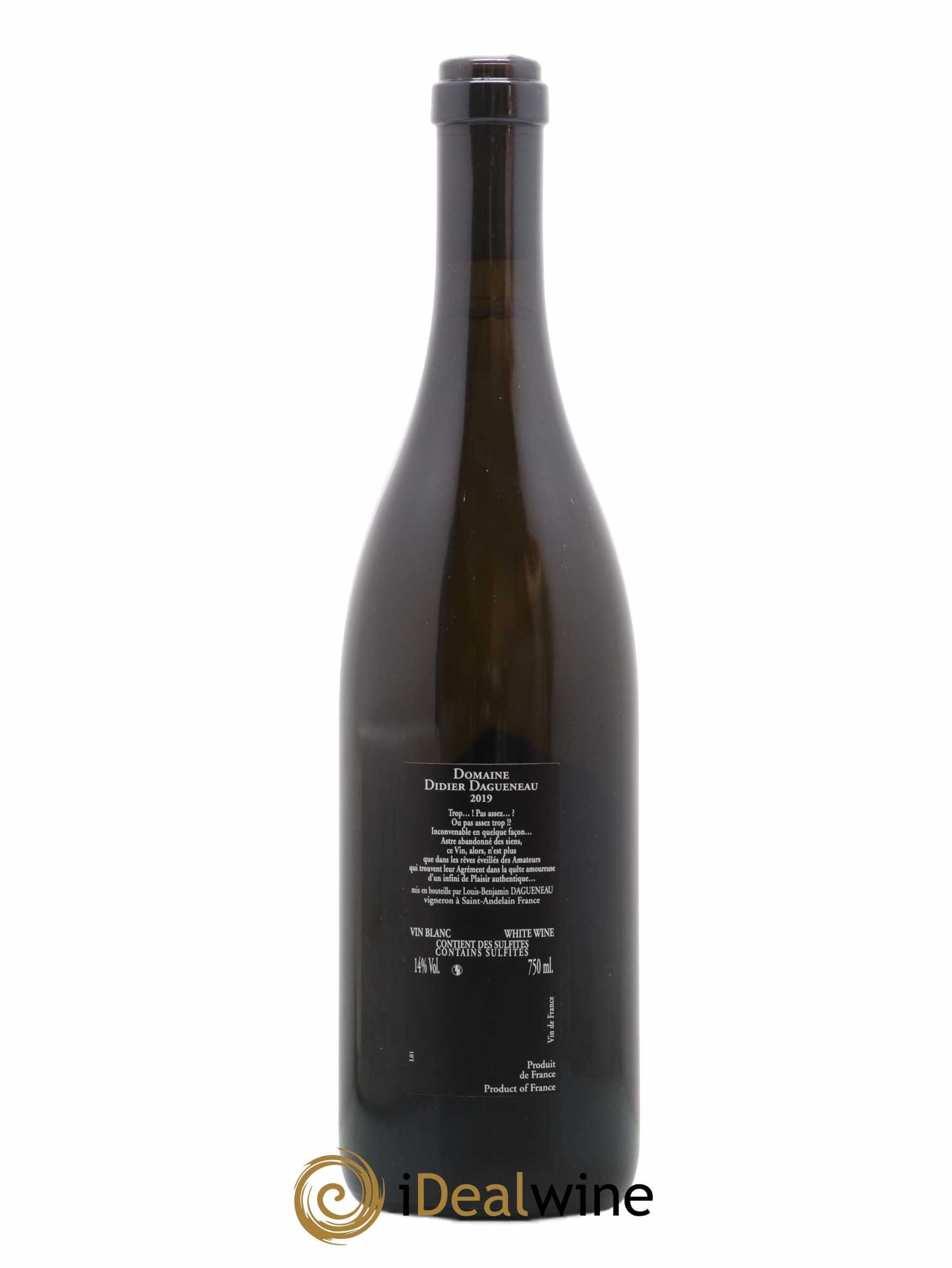 Vin de France (anciennement Pouilly-Fumé) Silex Dagueneau (Domaine Didier - Louis-Benjamin) 2019 - Lot de 1 bouteille - 1