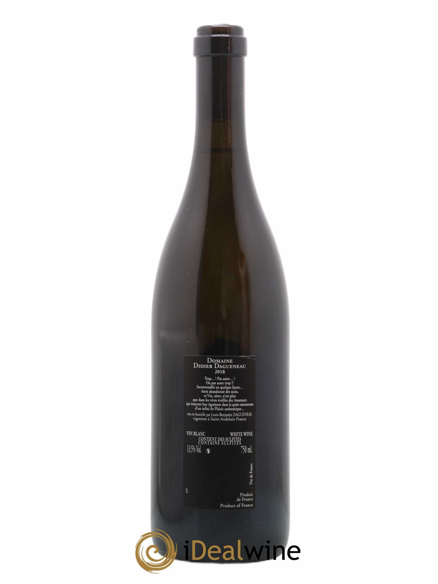 Vin de France (anciennement Pouilly-Fumé) Silex Dagueneau (Domaine Didier - Louis-Benjamin) 2018 - Lot de 1 bouteille - 1