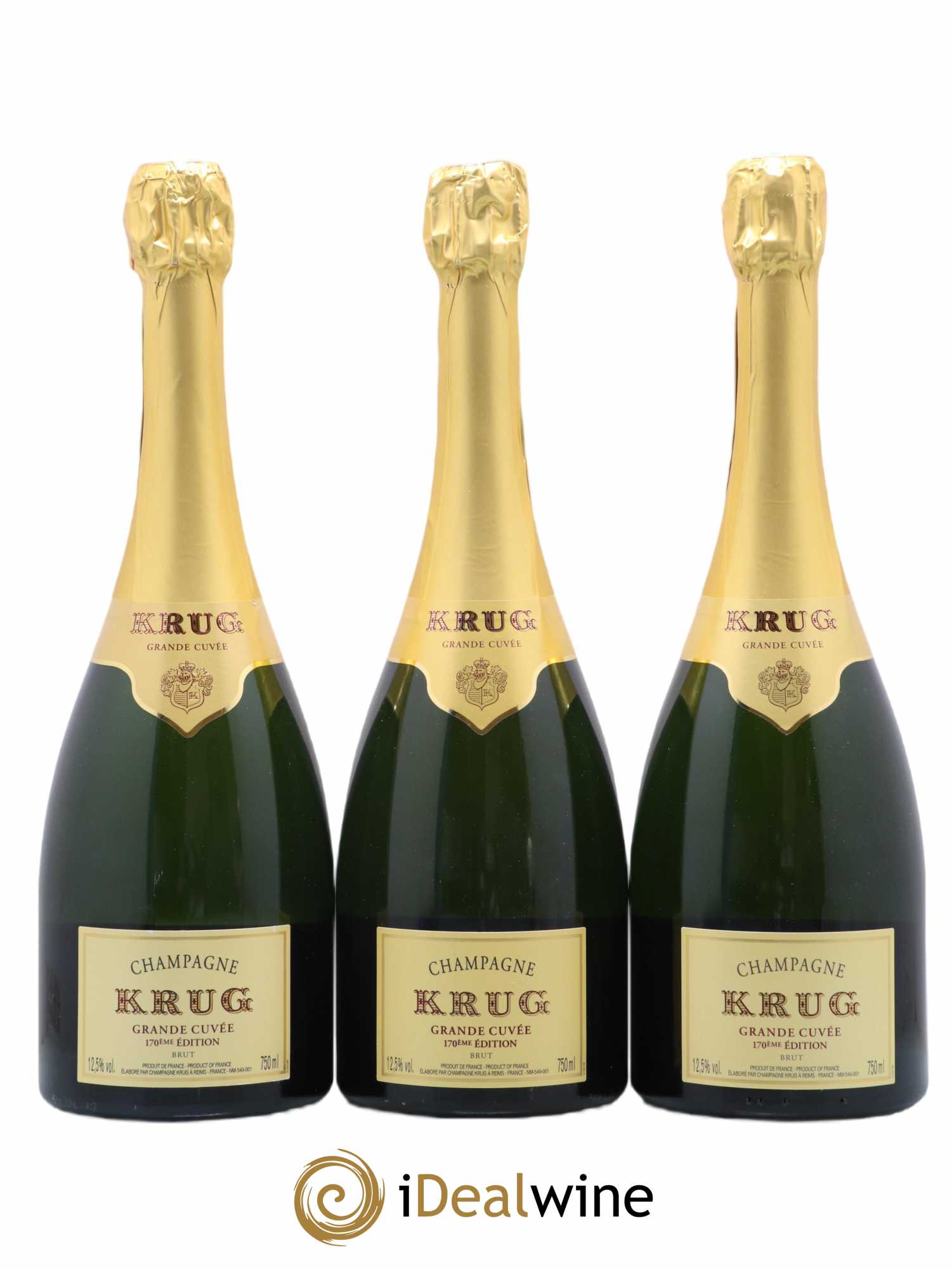 Grande Cuvée - 170ème édition Krug - Lot de 3 bouteilles - 0