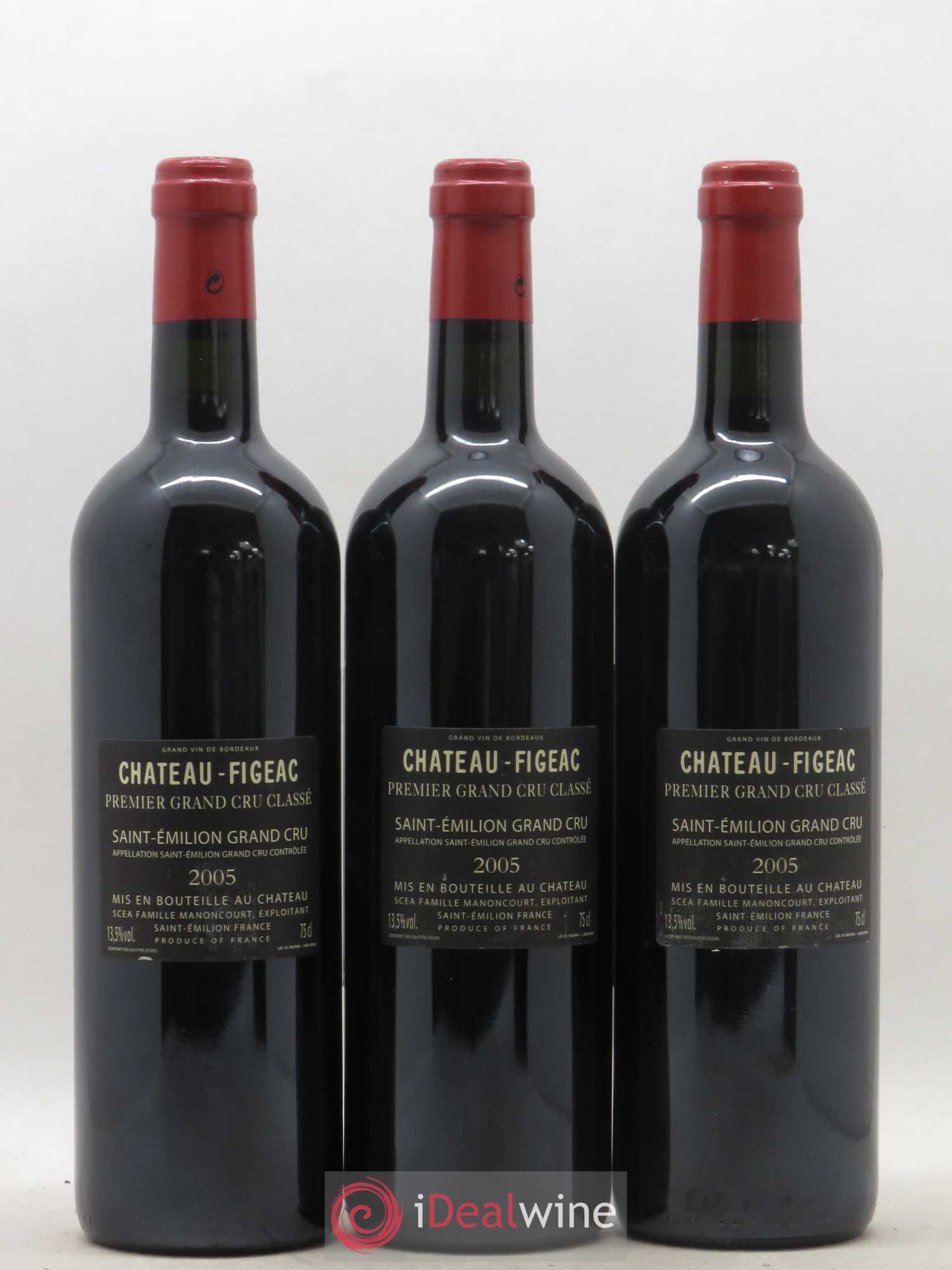Château Figeac 1er Grand Cru Classé A 2005 - Lot de 3 bouteilles - 1