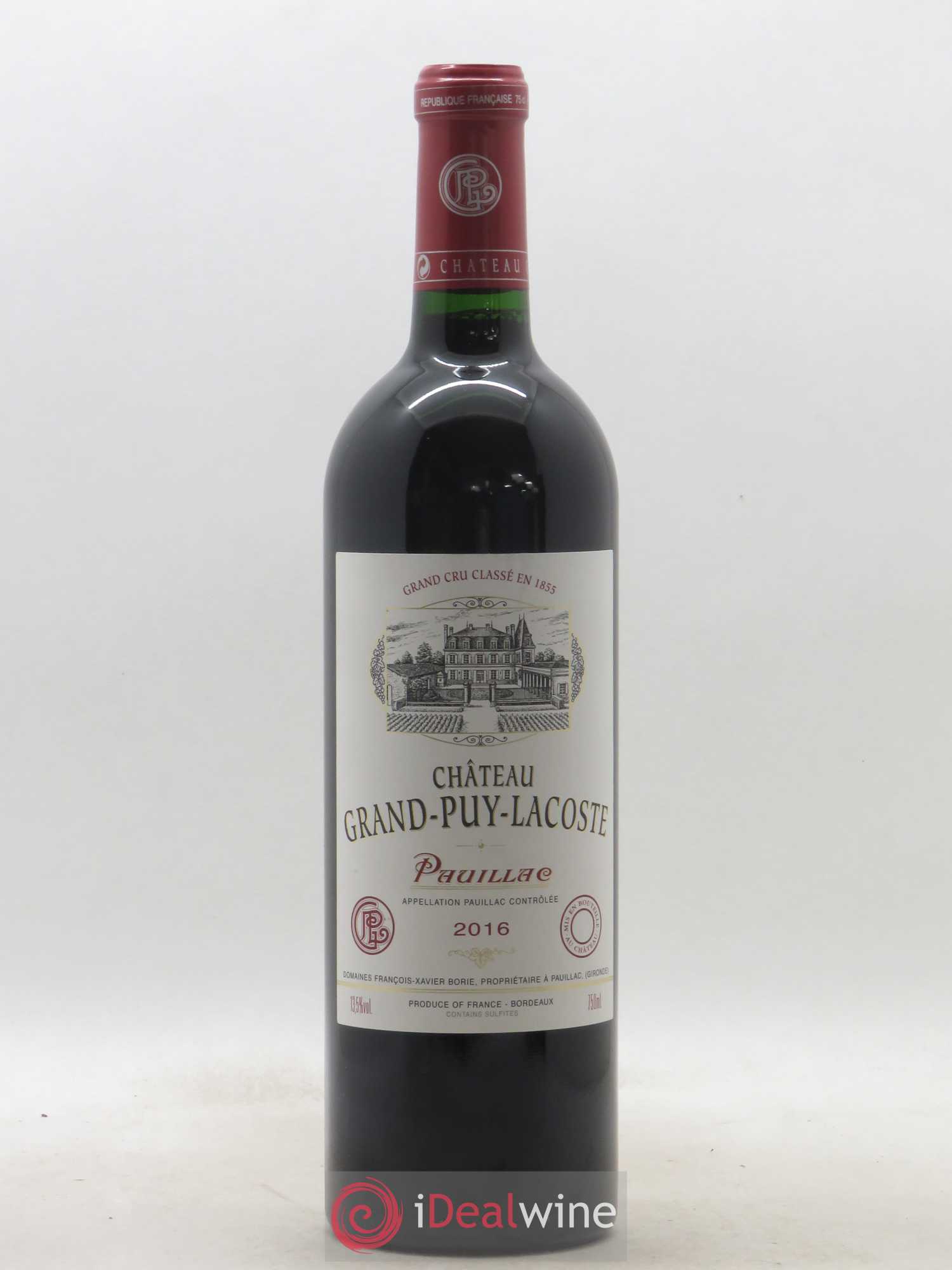 Château Grand Puy Lacoste 5ème Grand Cru Classé 2016 - Lot de 1 bouteille - 0