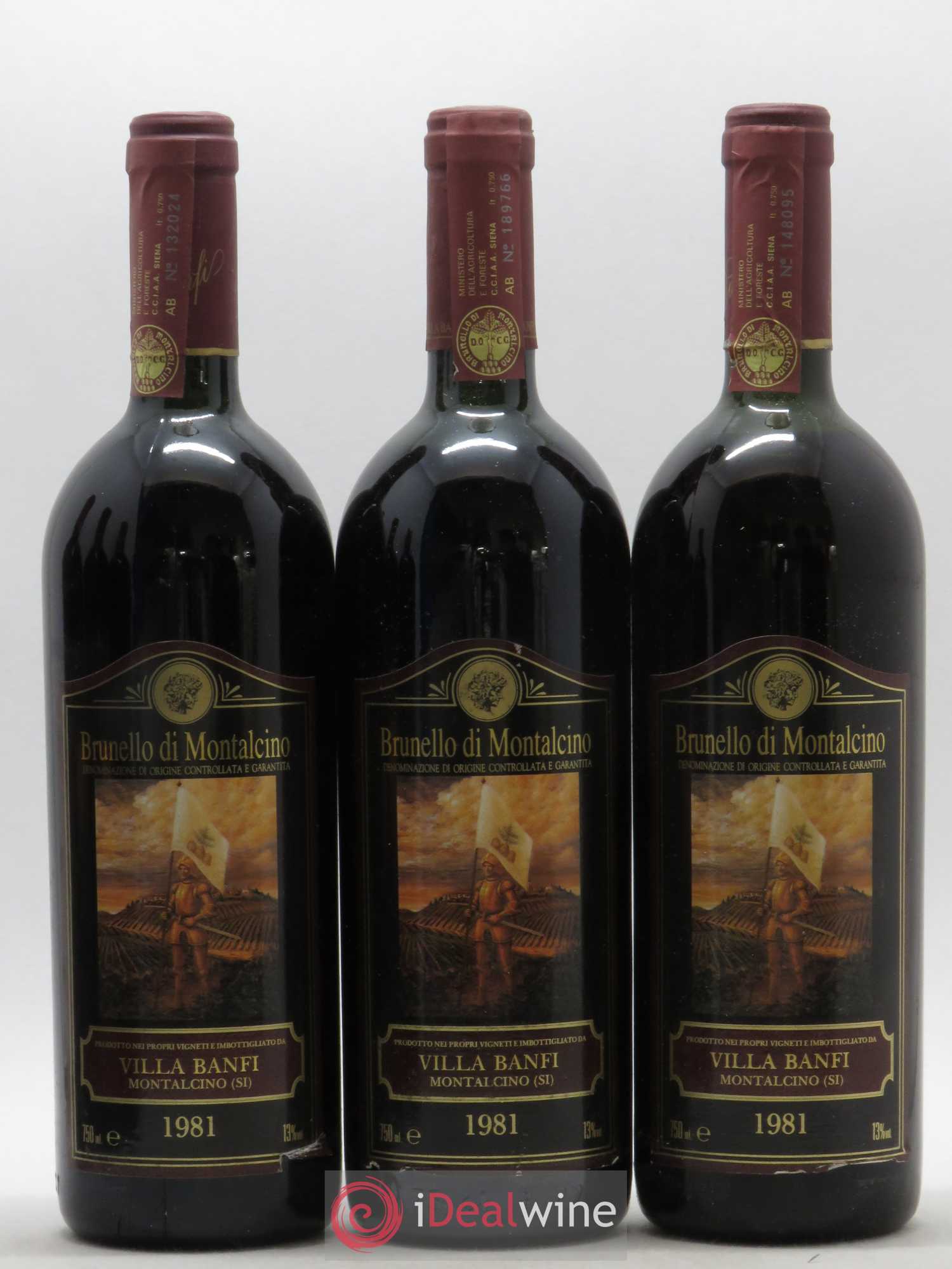 Brunello di Montalcino Villa Banfi 1981 - Lot de 6 bouteilles - 1