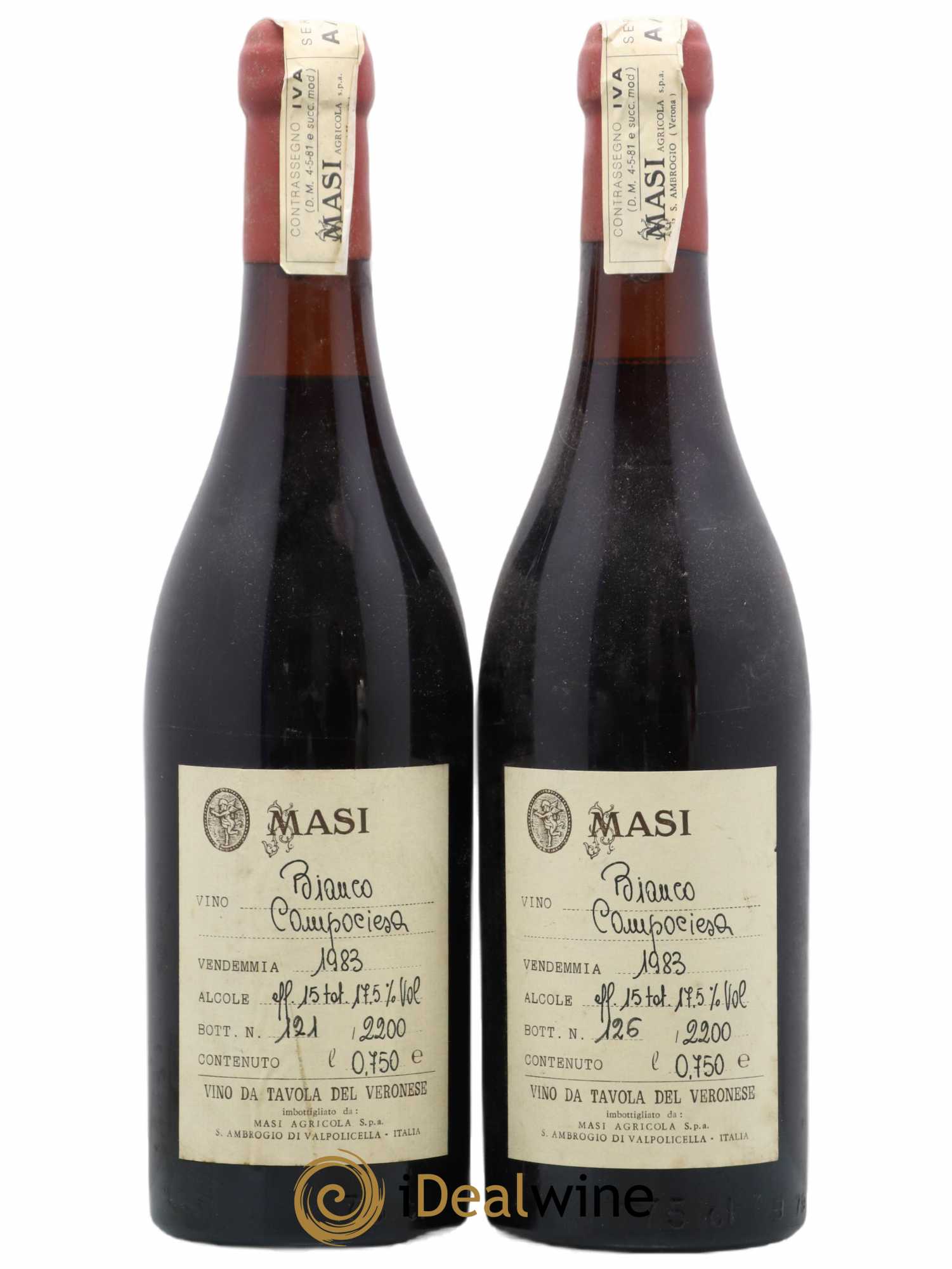Italie Bianco Campociesa Masi 1983 - Lot de 2 bouteilles - 0