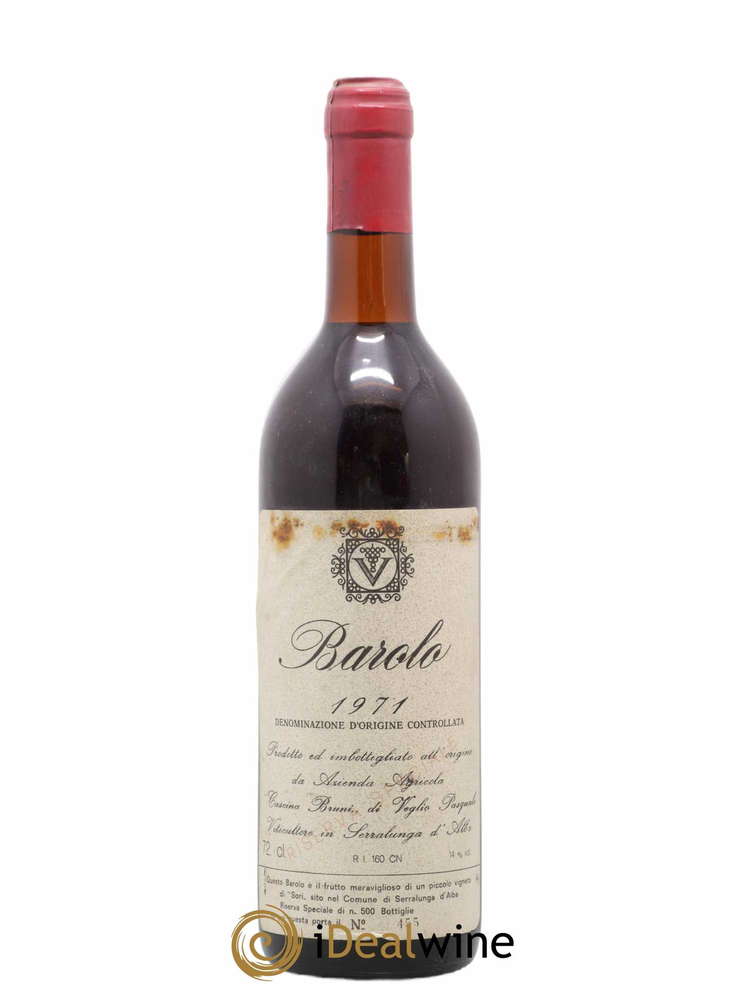 Barolo Cascina Bruni Veglio Pasquale 1971 - Lot de 1 bouteille - 0