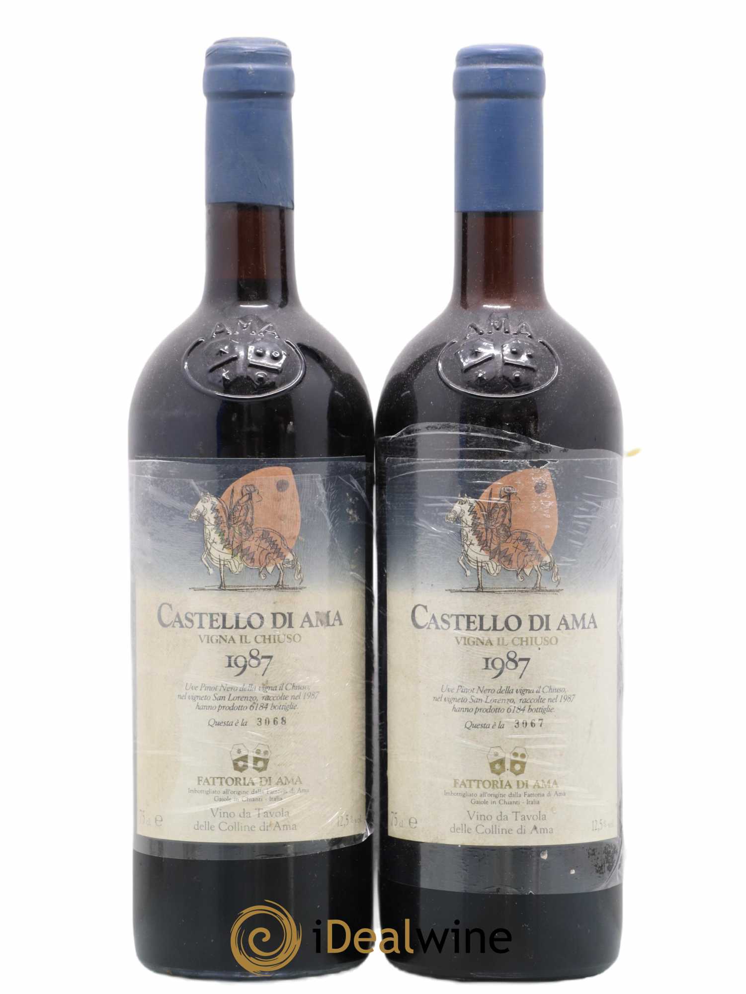 Italie Castello Di Ama Vigna Il Chiuso Fattoria Di Ama 1987 - Lotto di 2 bottiglie - 0