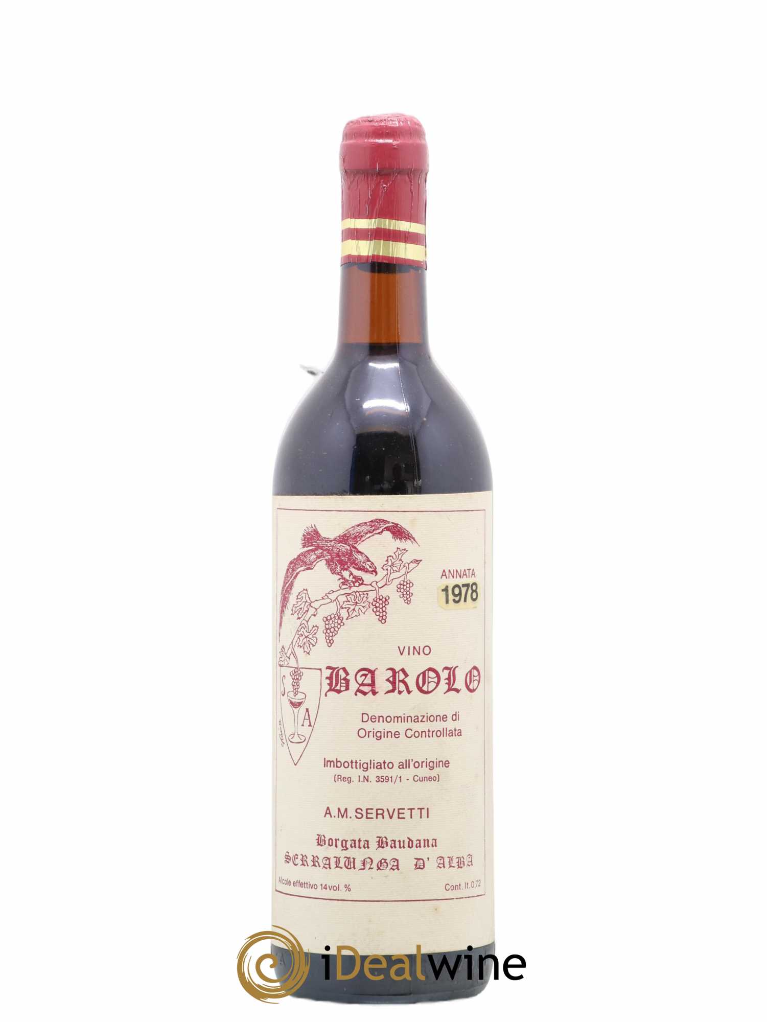 Barolo Servetti 1978 - Lot de 1 bouteille - 0