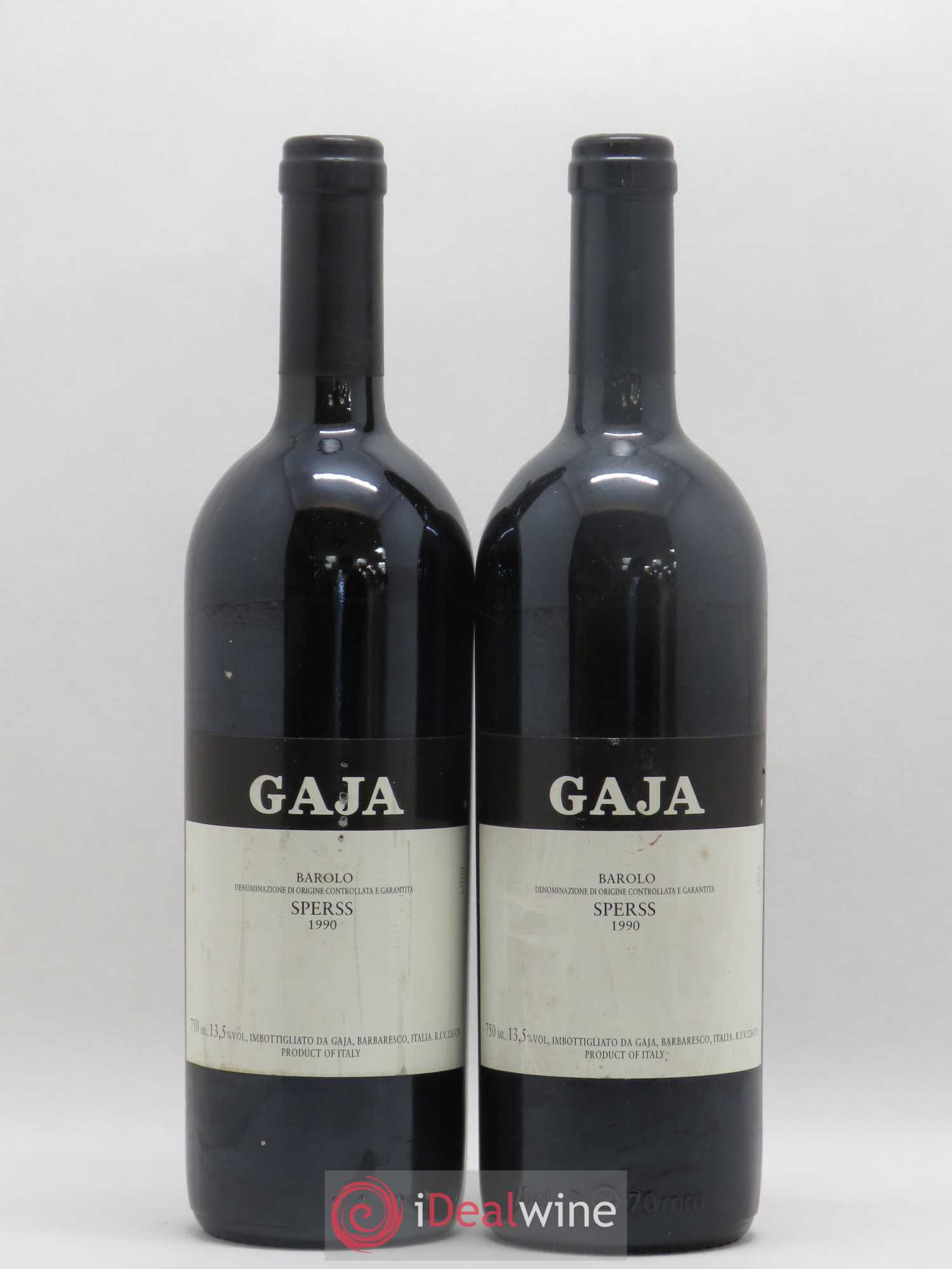 Barolo DOCG Sperss Angelo Gaja 1990 - Lot de 2 bouteilles - 0