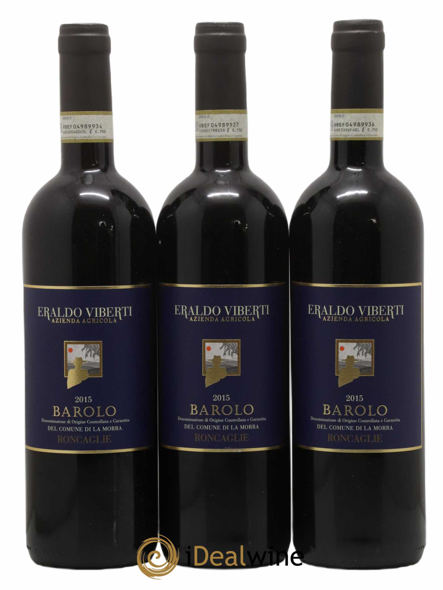Barolo Roncaglie Eraldo Viberti 2015 - Lot de 3 bouteilles - 0