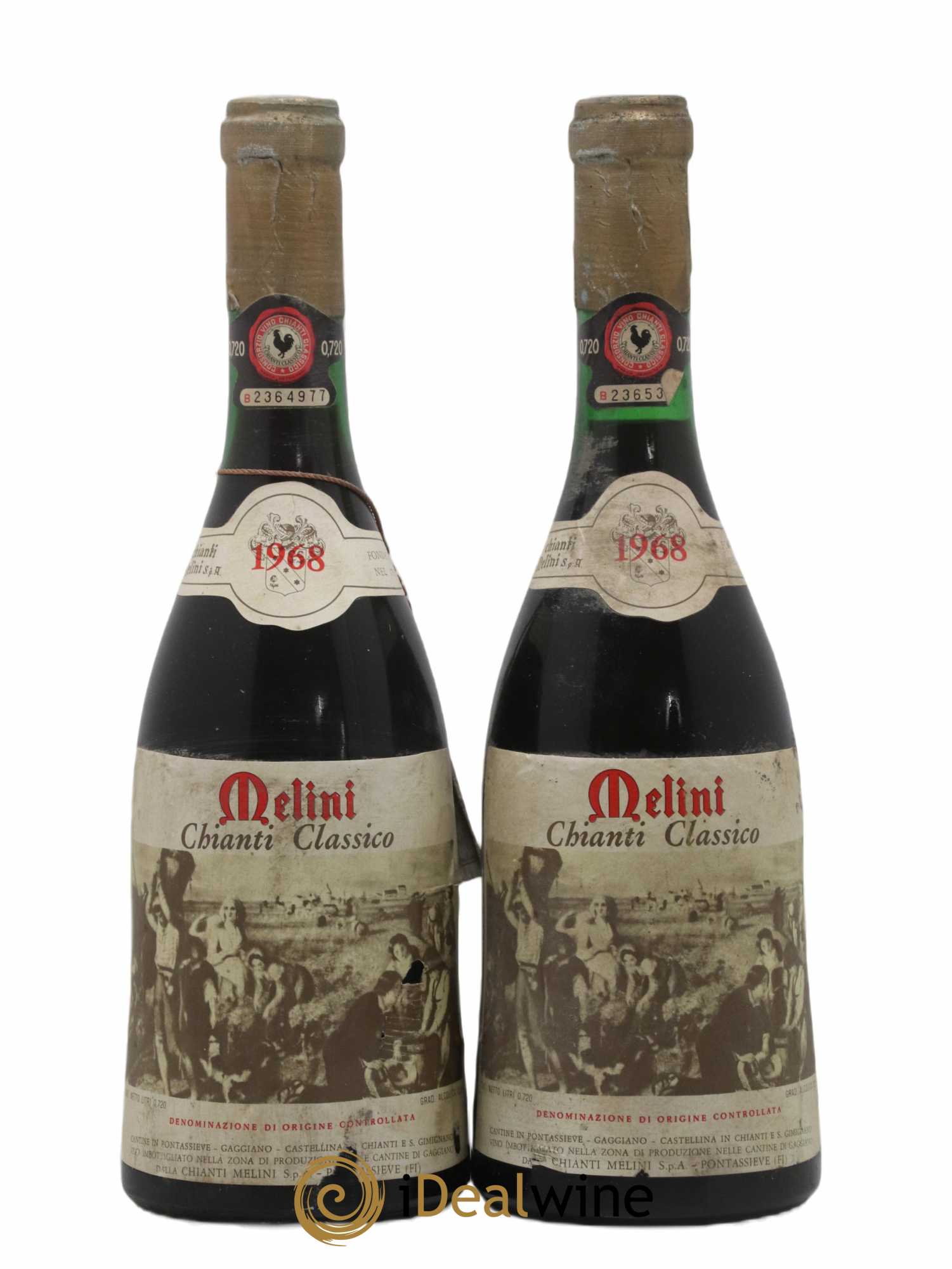 Chianti Classico DOCG Melini 1968 - Lot de 2 bouteilles - 0