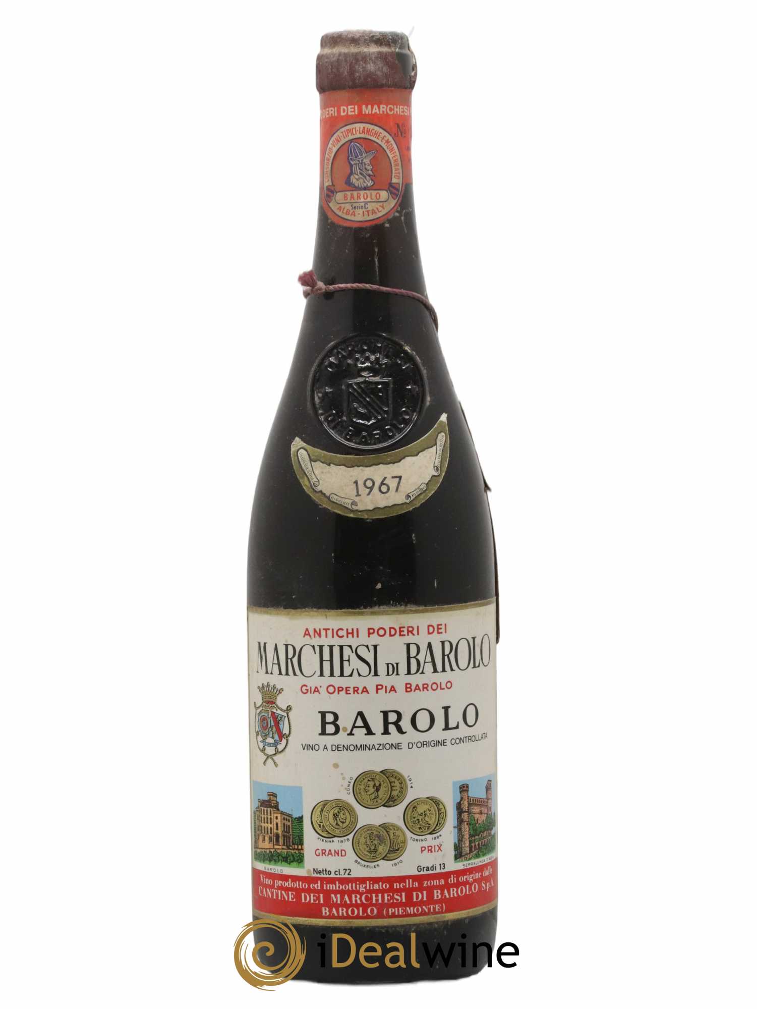 Barolo Marchesi Di Barolo 1967 - Lot de 1 bouteille - 0