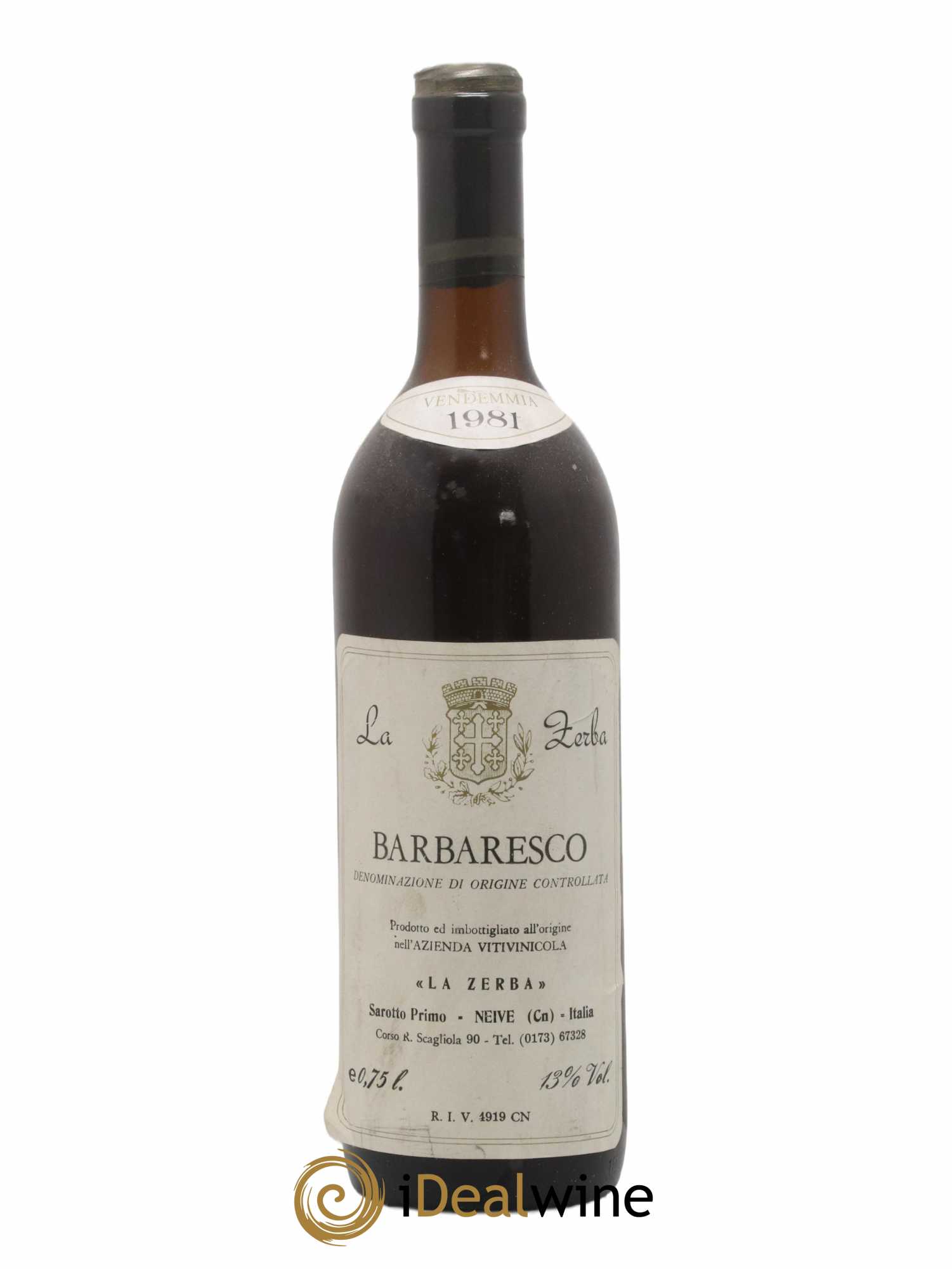 Barbaresco DOCG La Zerba Sarotto Prime 1981 - Lot de 1 bouteille - 0