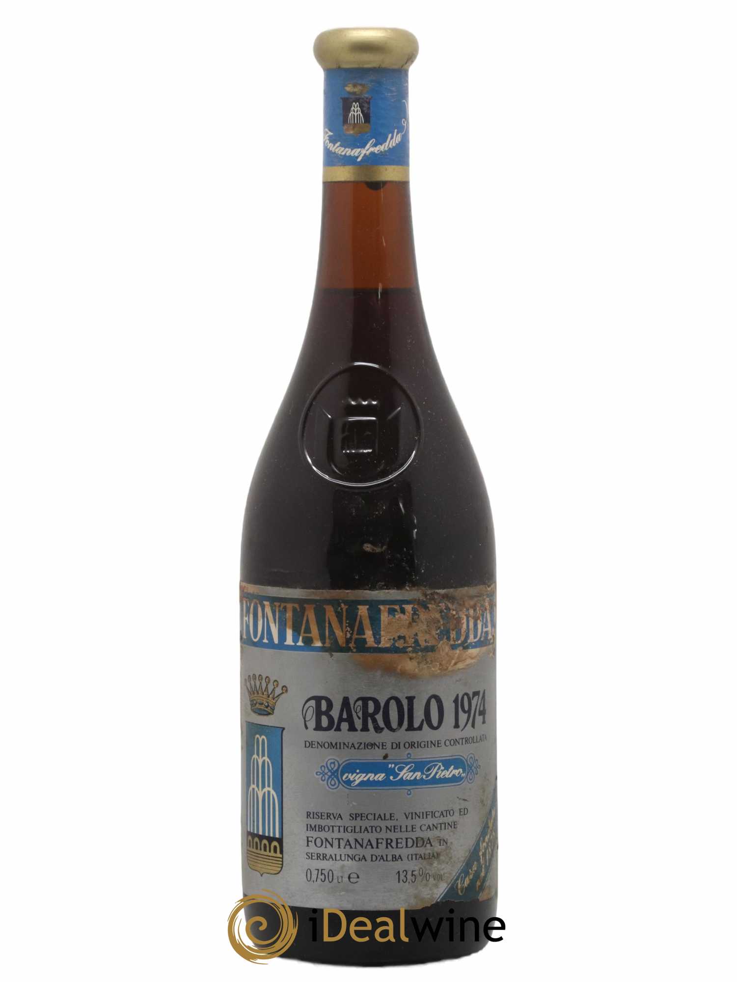 Barolo Villa San Pietro Fontanafreda 1974 - Lot de 1 bouteille - 0