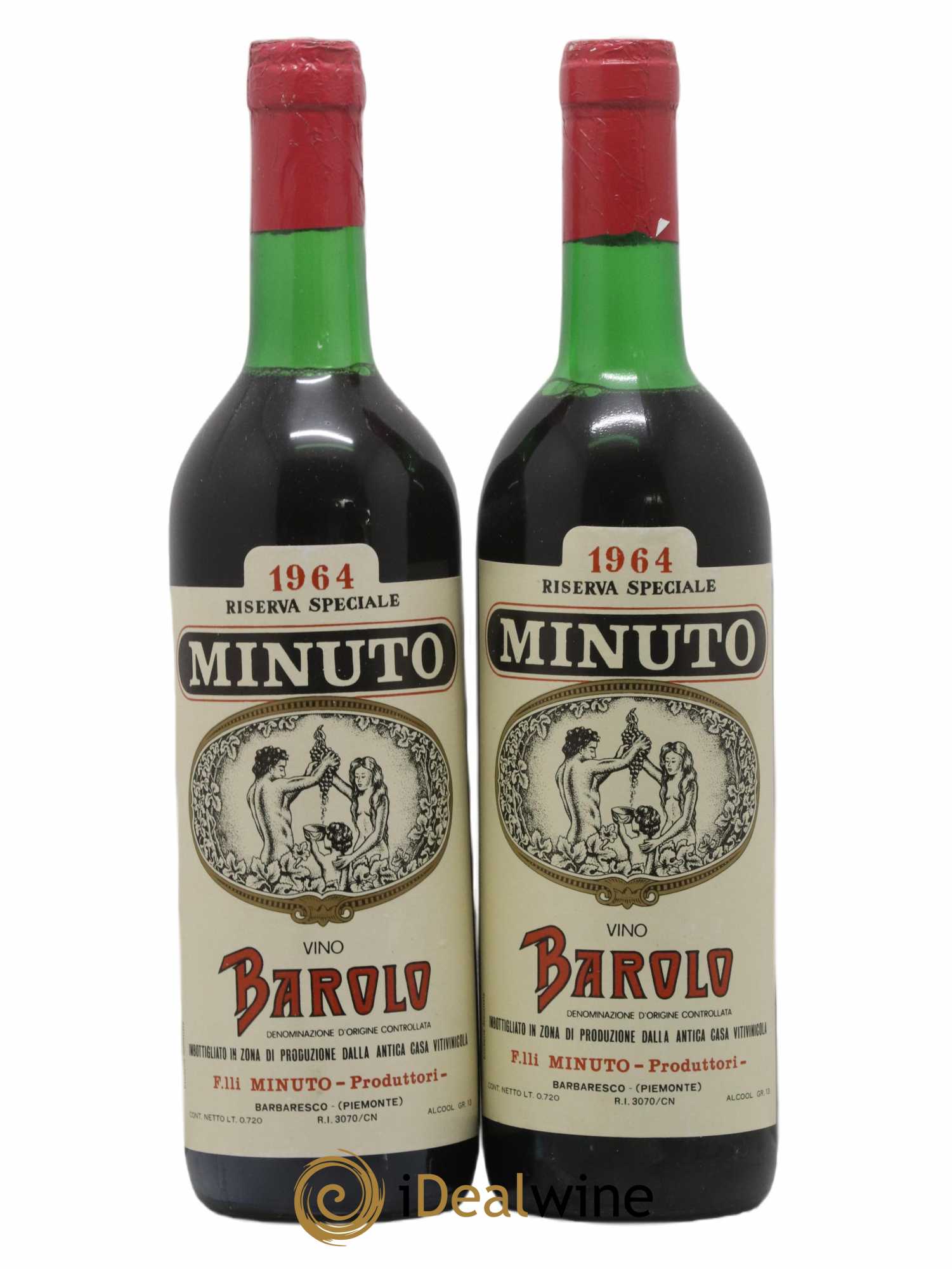 Barolo Riserva Speciale Minuto 1964 - Lot of 2 bottles - 0
