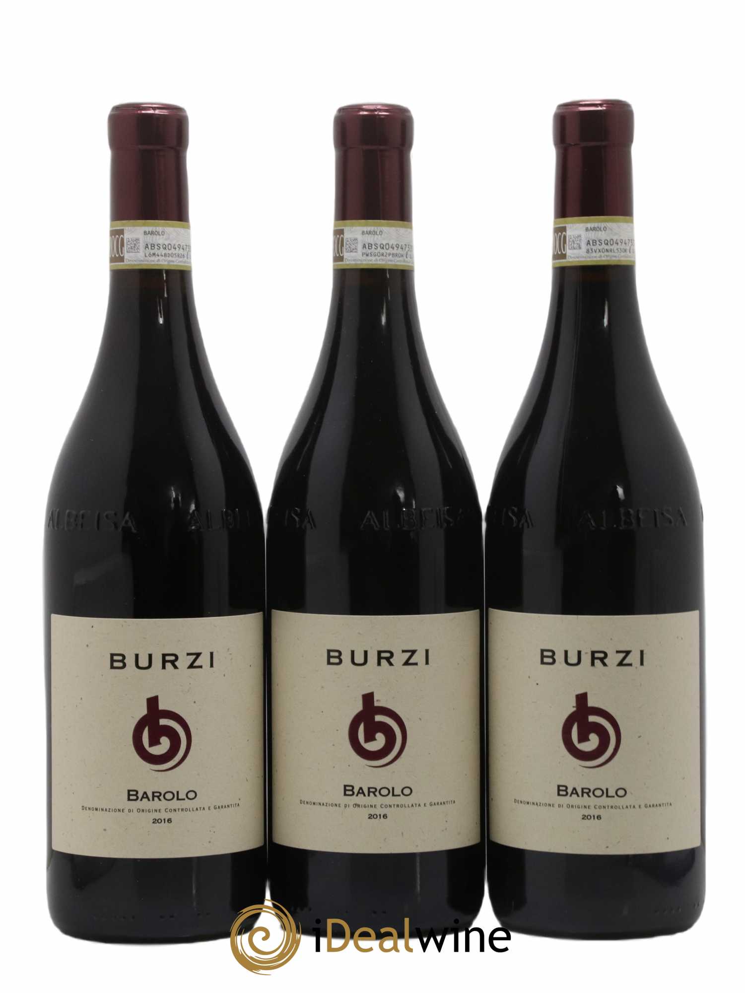 Barolo Burzi 2016 - Lot de 3 bouteilles - 0