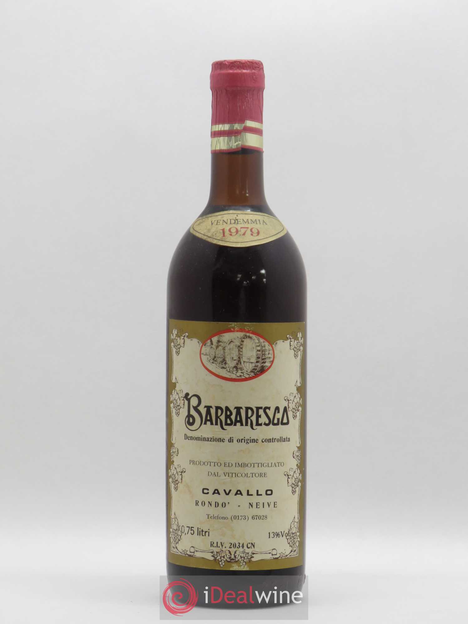 Barbaresco DOCG Cavallo Rondo' Neive (sans prix de réserve) 1979 - Lot de 1 bouteille - 0