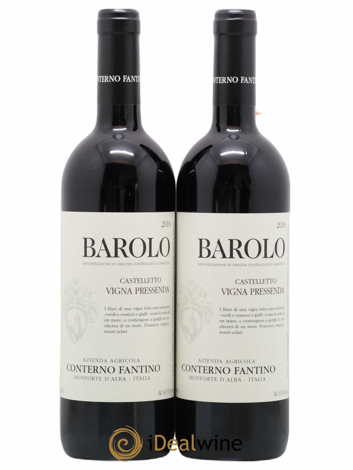 Barolo Castelletto Vigna Pressenda Conterno Fantino 2018 - Lot de 2 bouteilles - 0