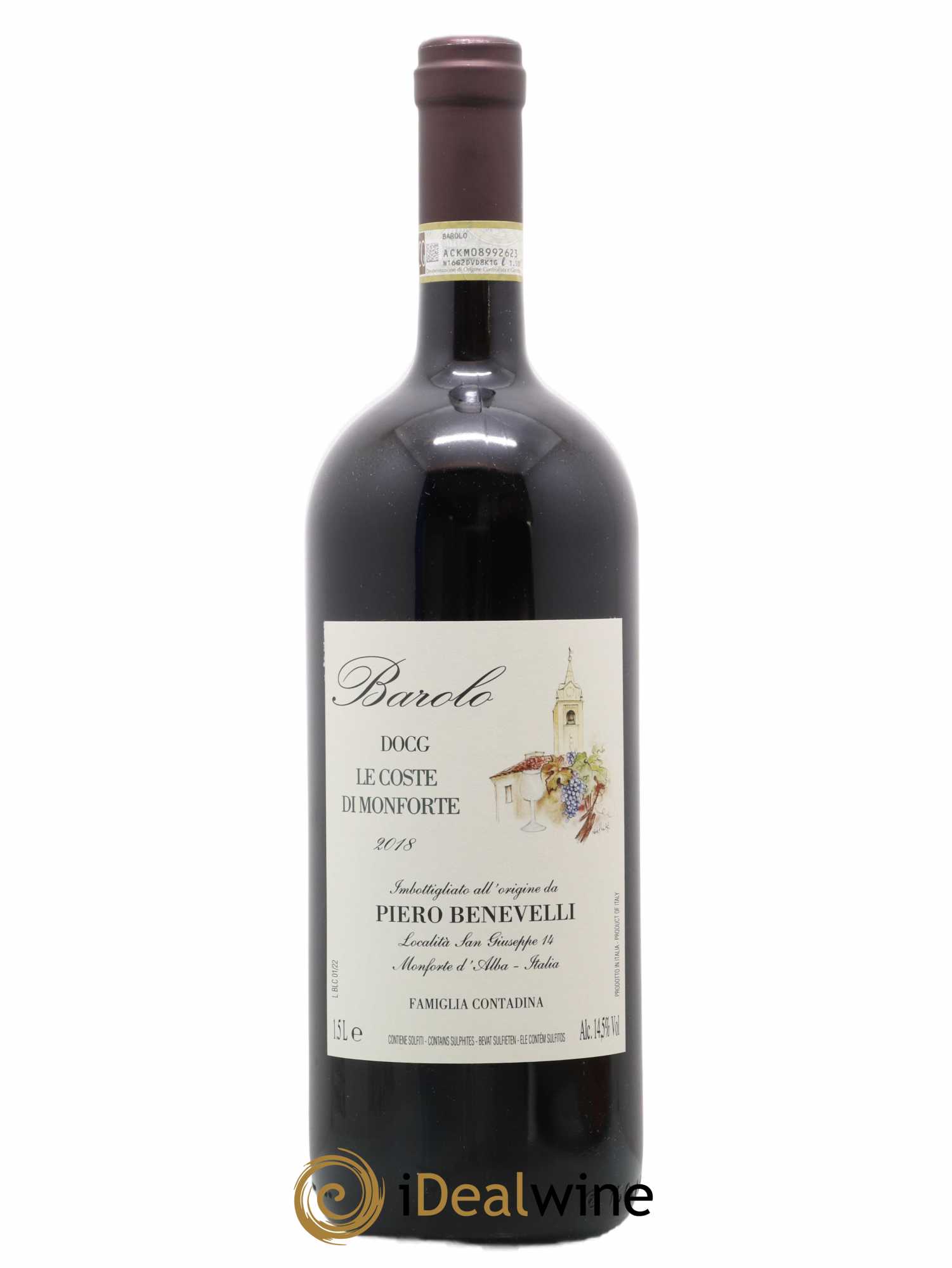 Barolo DOCG Le Coste di Monforte Piero Benevelli 2018 - Lot of 1 magnum - 0
