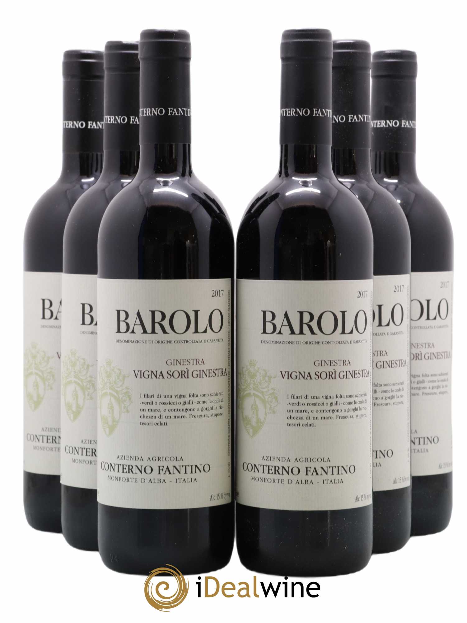 Barolo DOCG Sori Ginestra Conterno Fantino 2017 - Lot de 6 bouteilles - 0