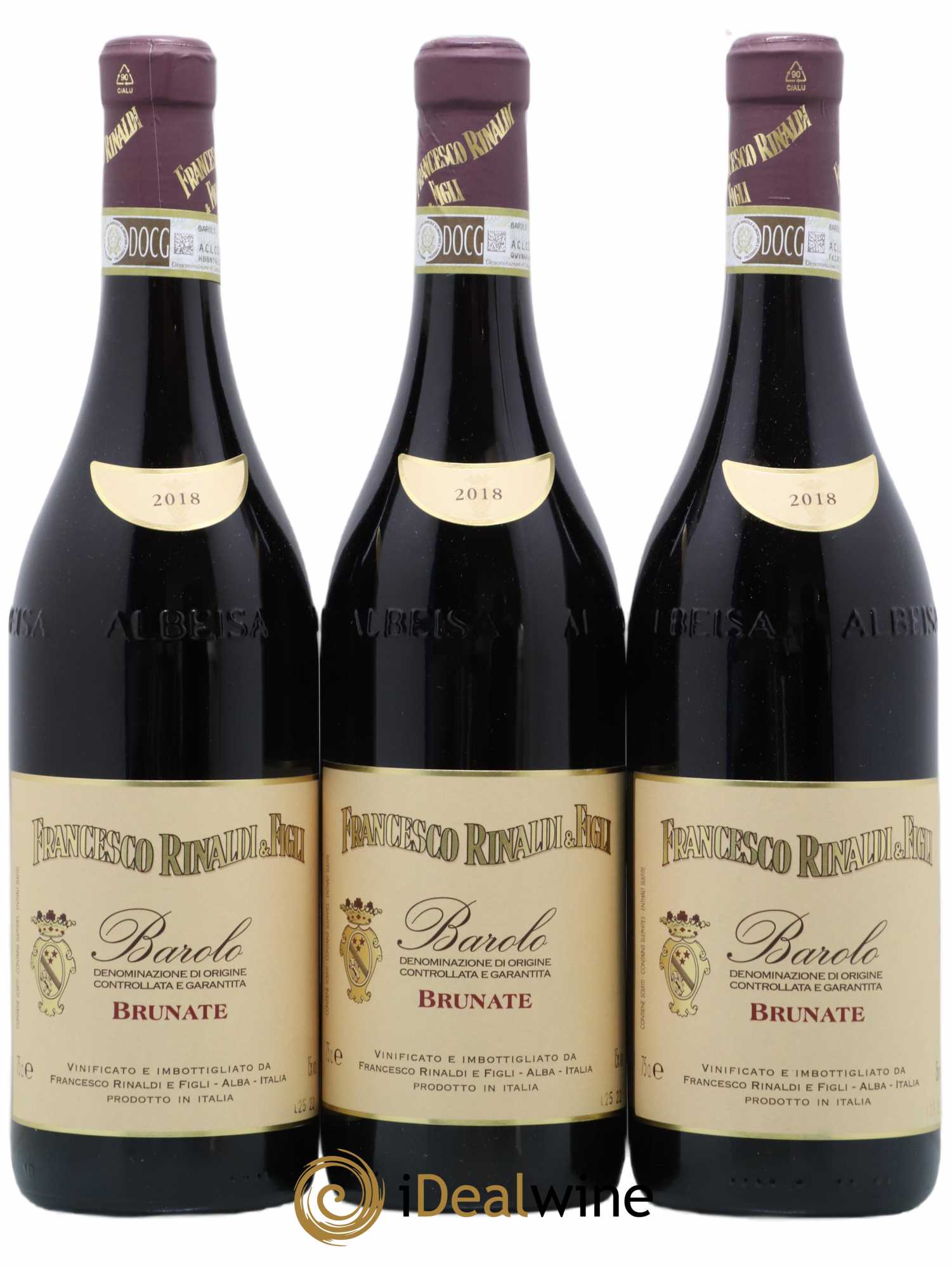 Barolo Brunate Francesco Rinaldi 2018 - Lot de 3 bouteilles - 0