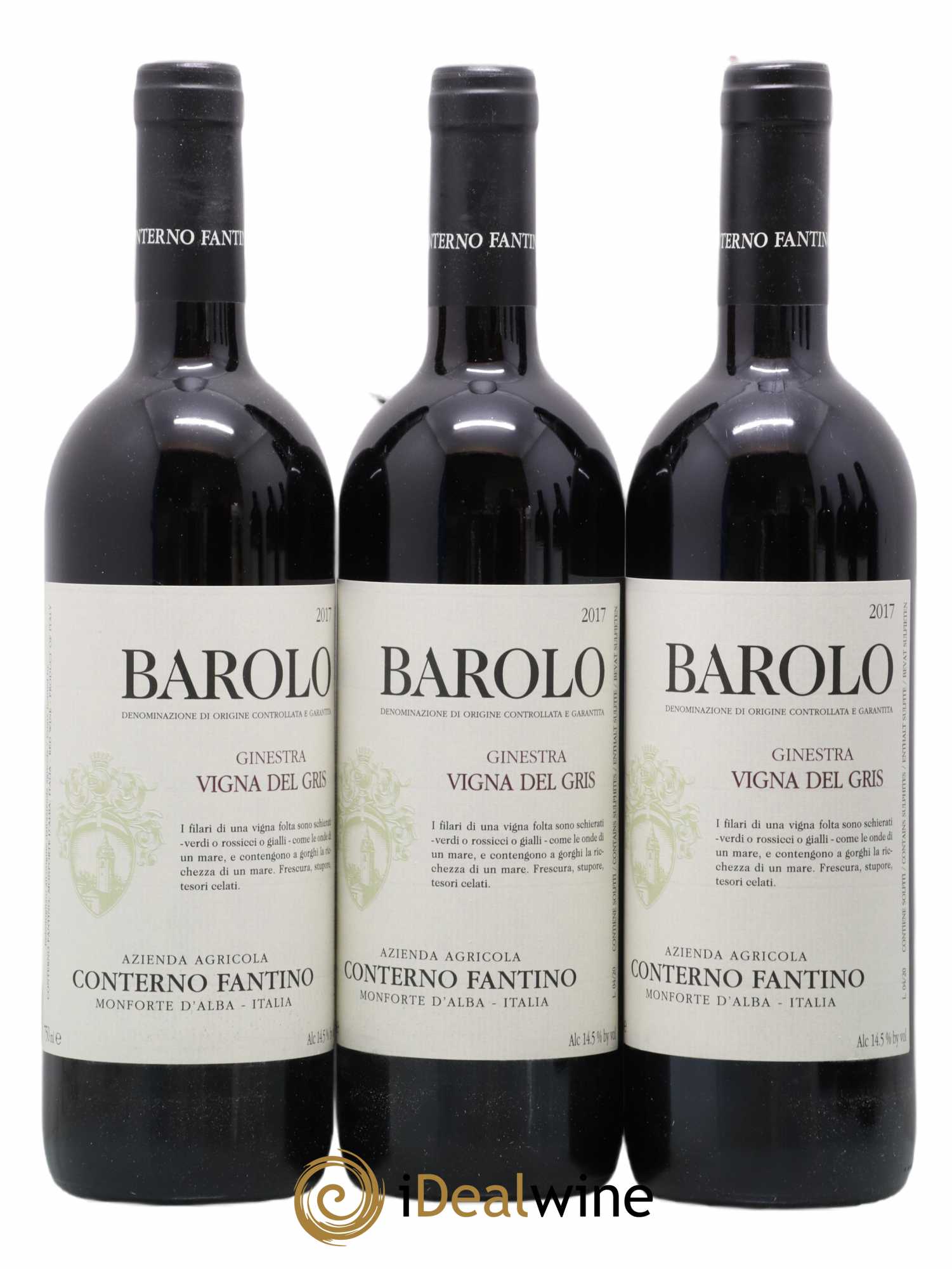 Barolo Ginestra vigna del Gris Conterno Fantino 2017 - Lot de 6 bouteilles - 1
