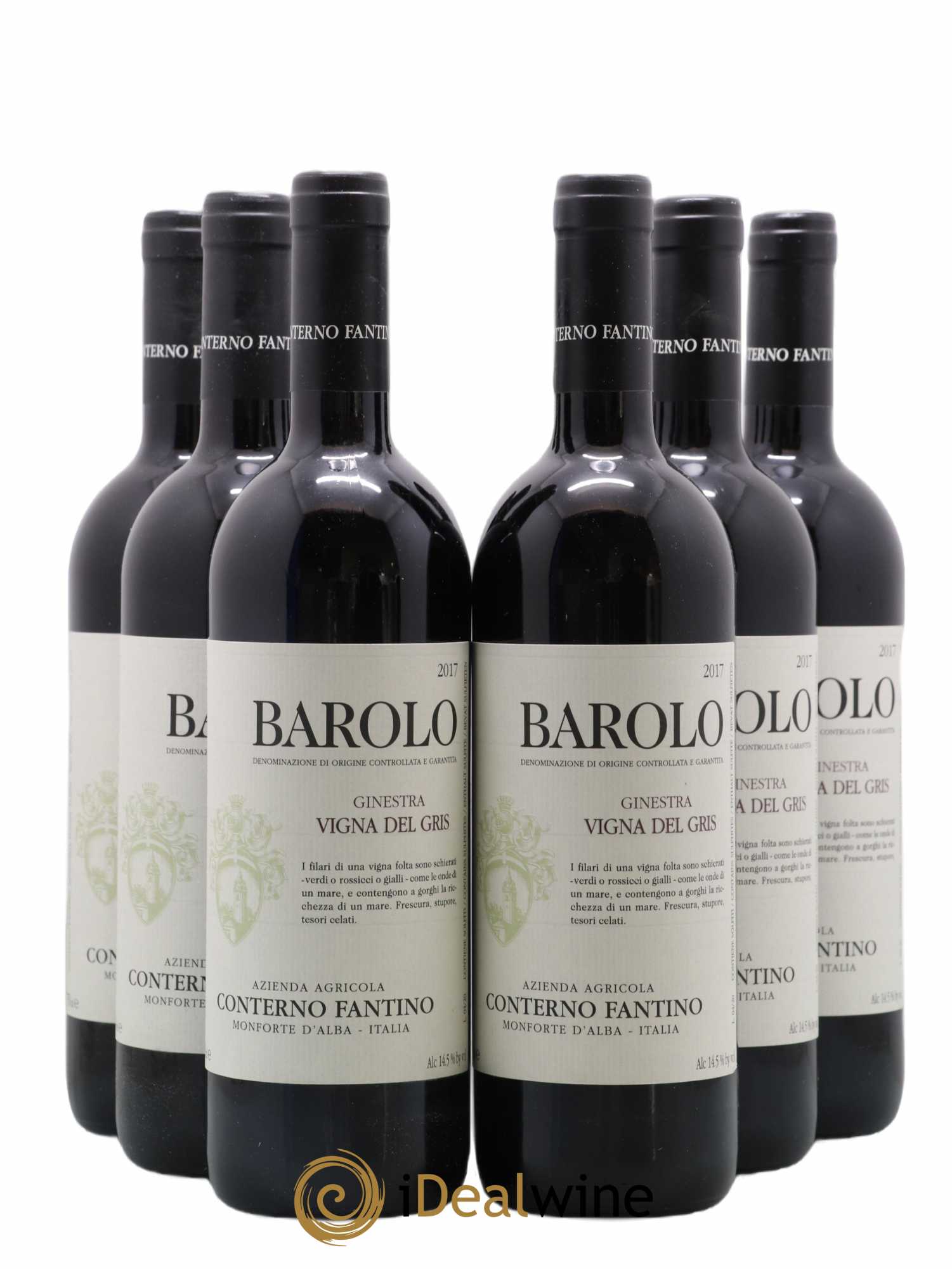 Barolo Ginestra vigna del Gris Conterno Fantino 2017 - Lot de 6 bouteilles - 0