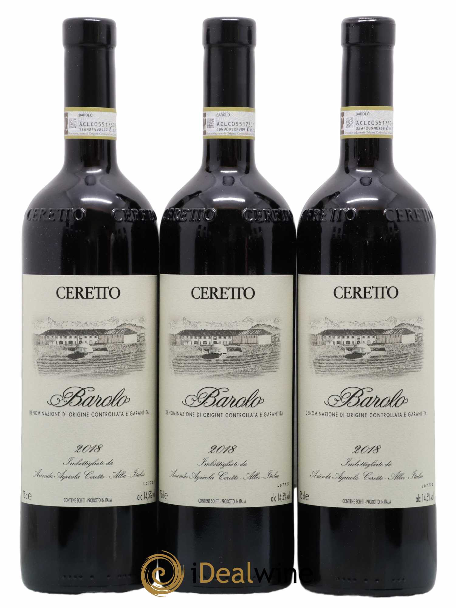 Barolo Ceretto 2018 - Posten von 3 Flaschen - 0