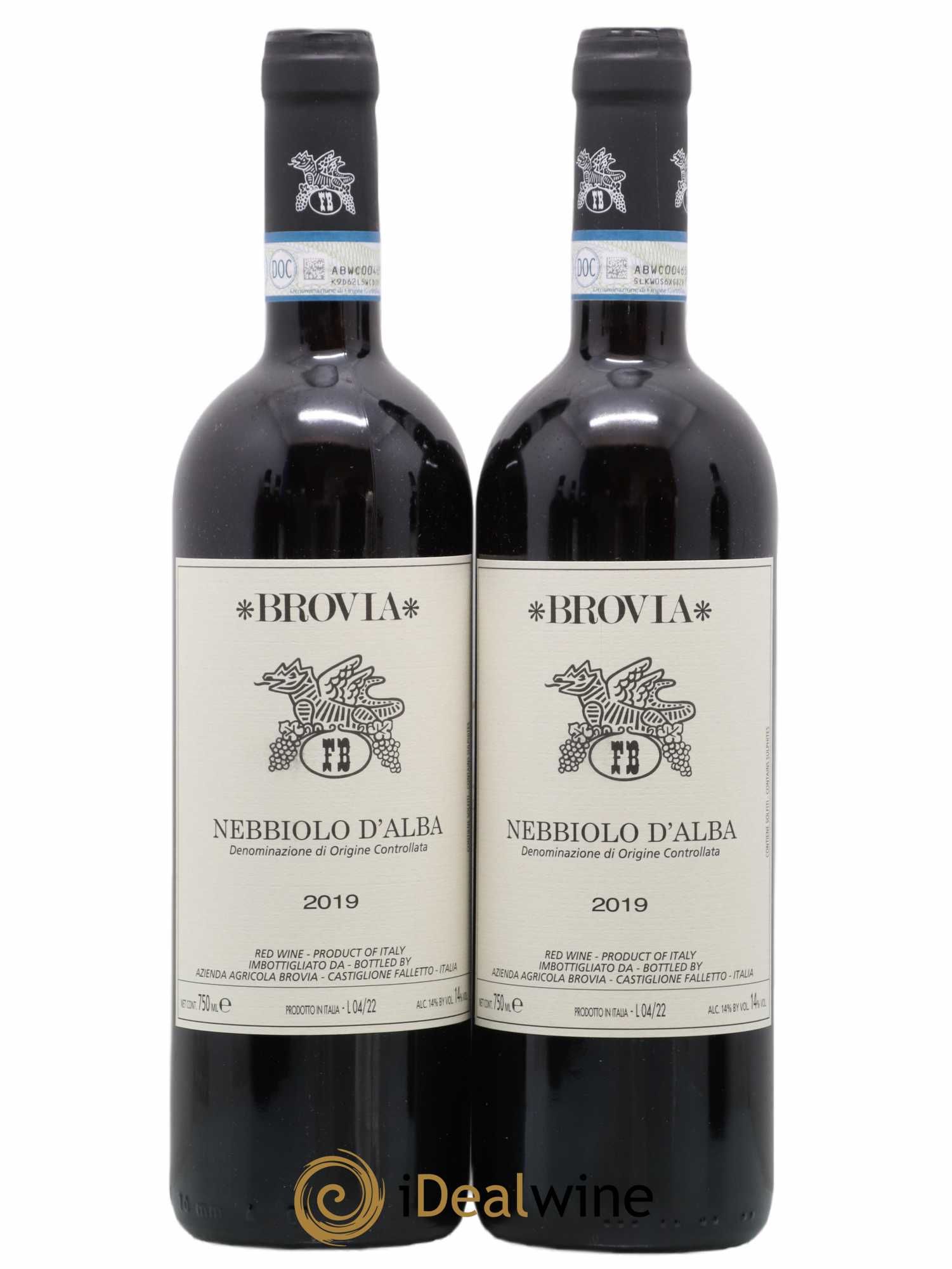 Nebbiolo d'Alba DOC Brovia 2019 - Lot de 2 bouteilles - 0