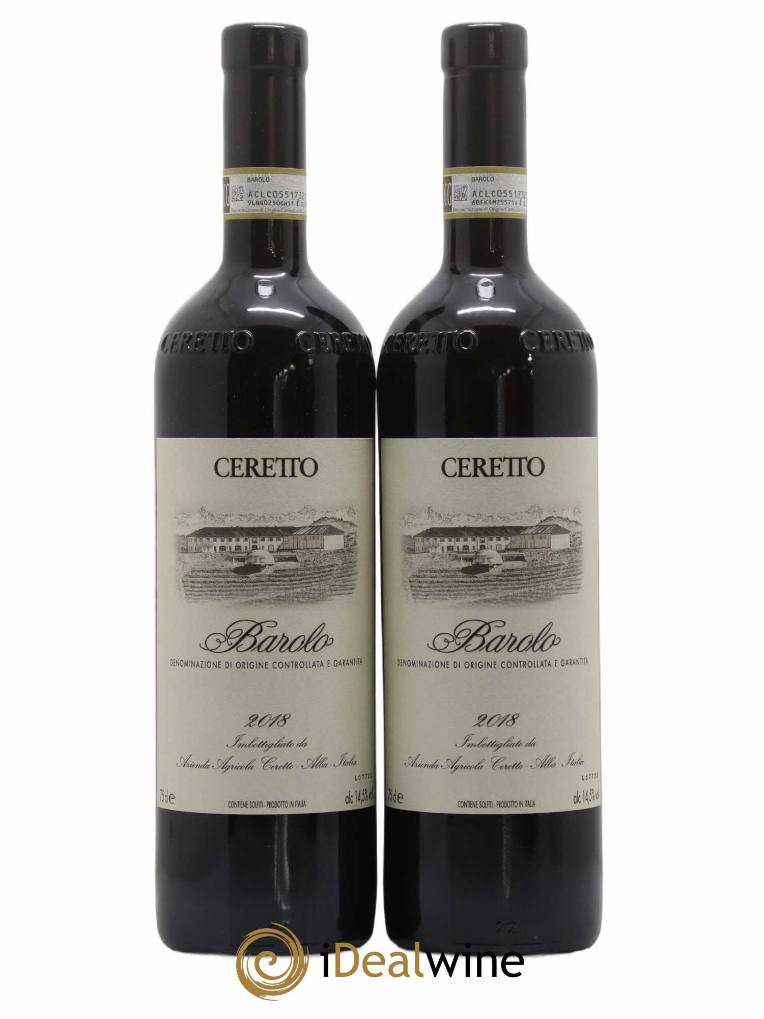 Barolo Ceretto 2018 - Lot de 2 bouteilles - 0