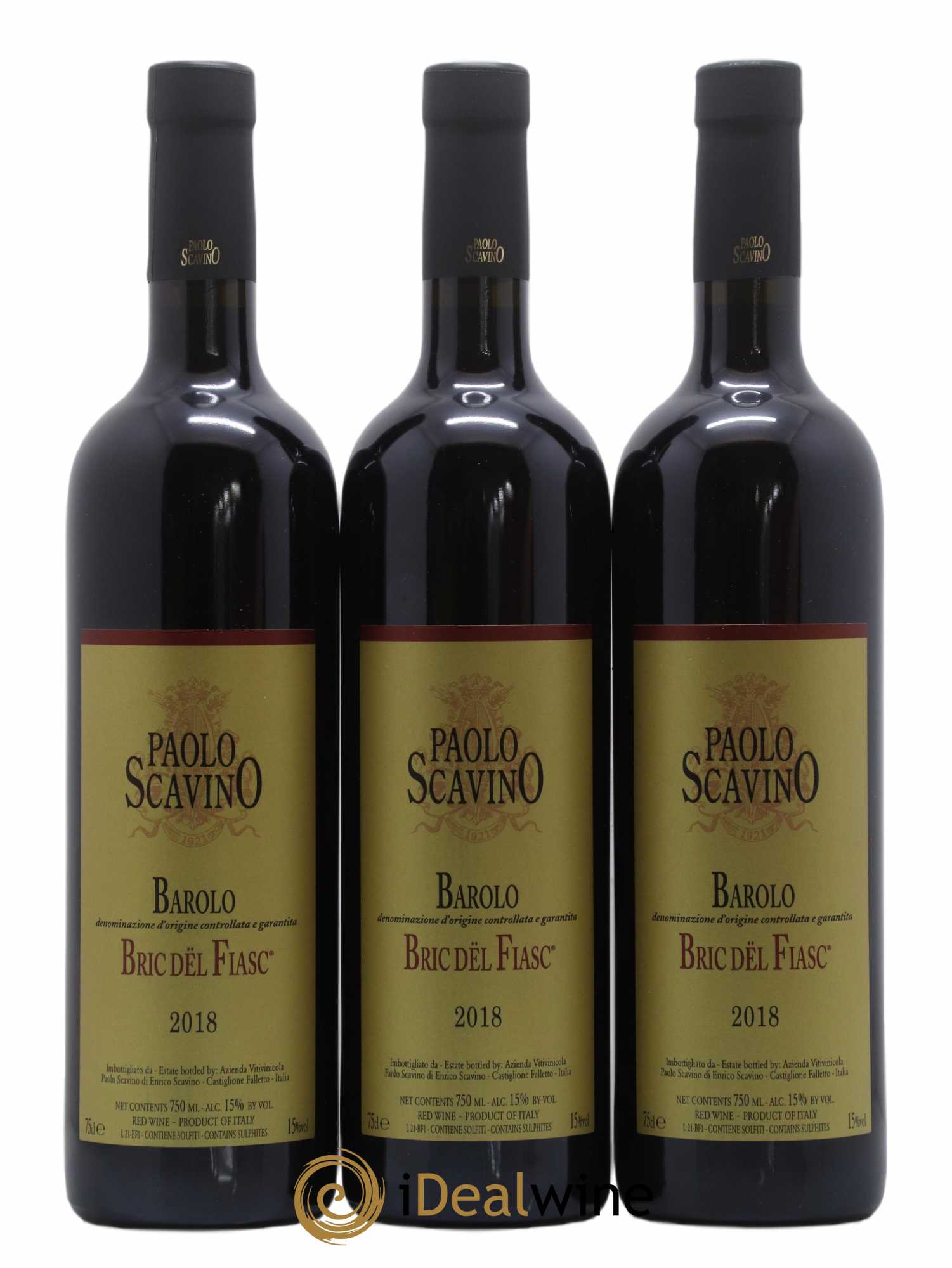 Barolo DOCG Bric del Fiasc Paolo Scavino 2018 - Lot de 3 bouteilles - 0
