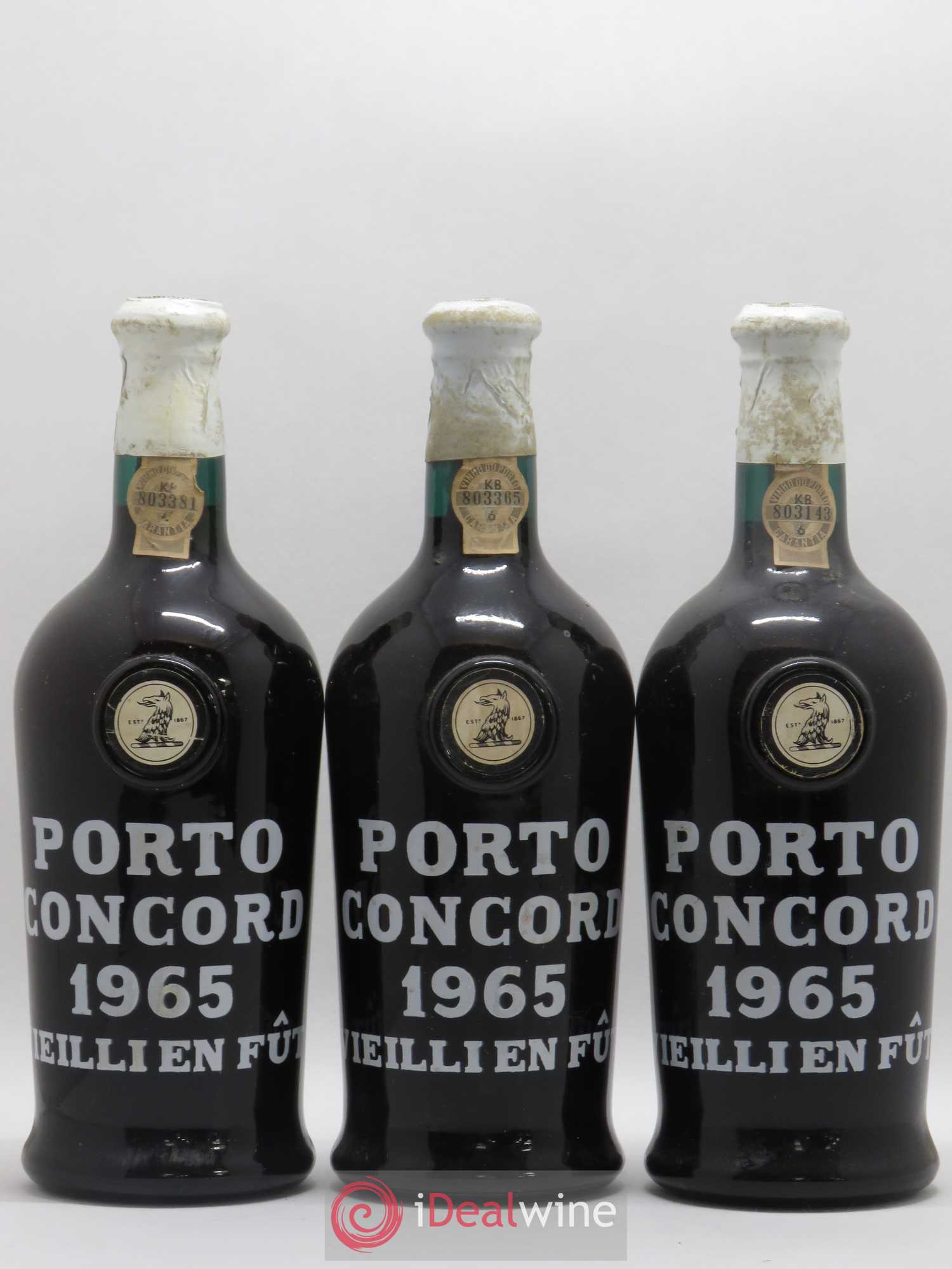 Porto Concord Vieilli en Fut (sans prix de réserve) 1965 - Posten von 3 Flaschen - 0