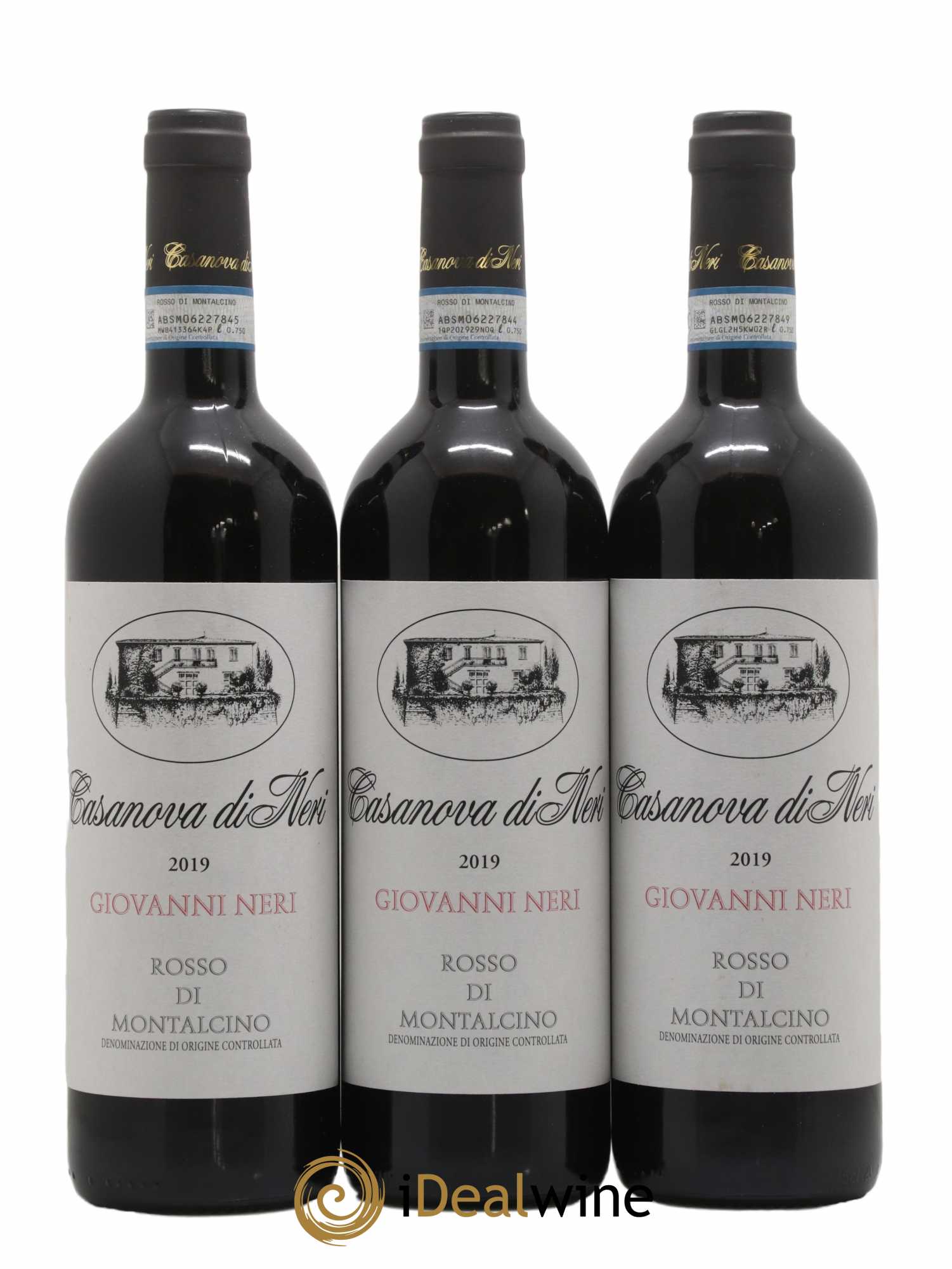 Rosso di Montalcino DOC Casanova di Neri 2019 - Lot de 3 bouteilles - 0
