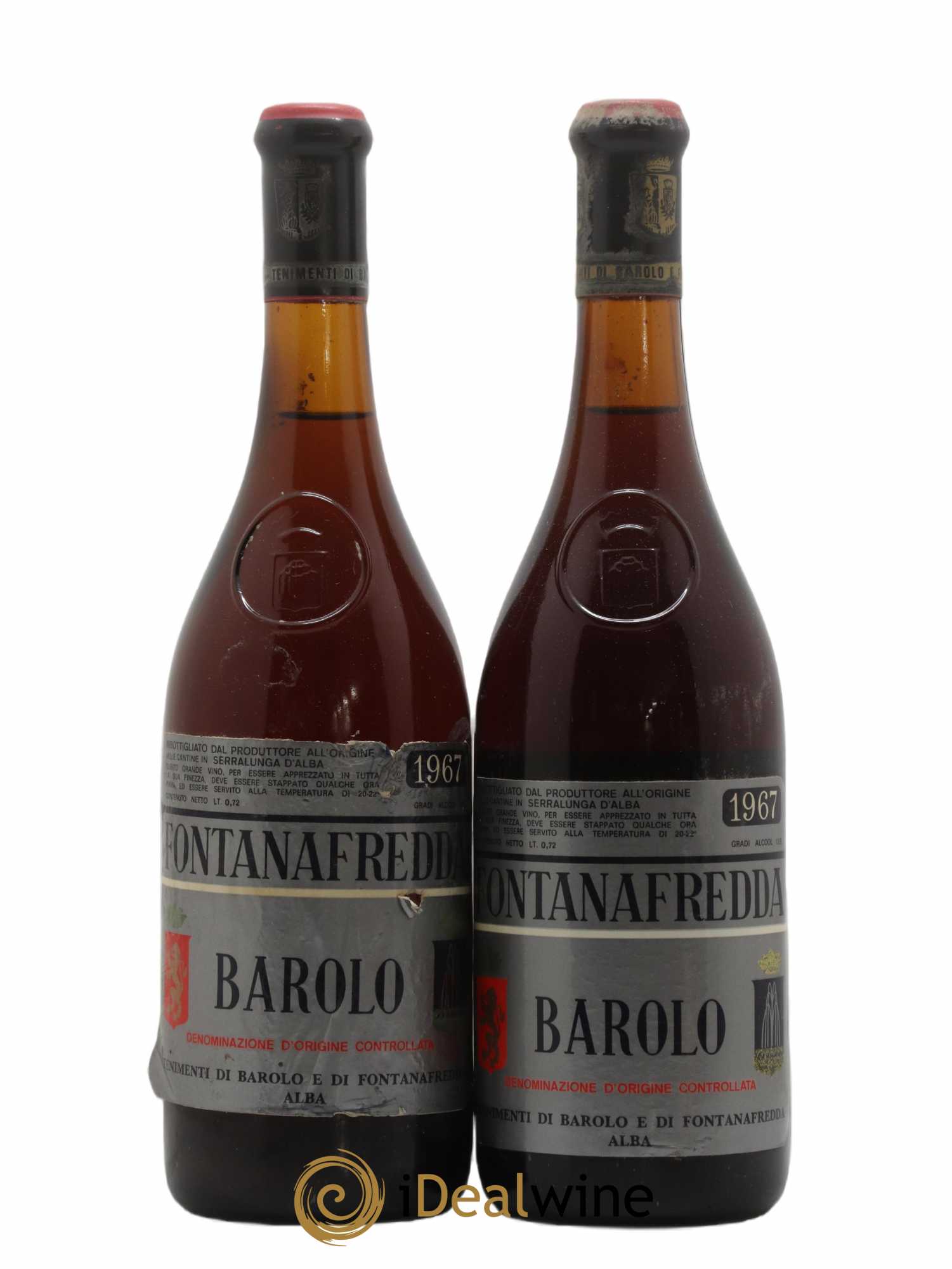 Barolo DOCG Fontanafredda 1967 - Lotto di 2 bottiglie - 0