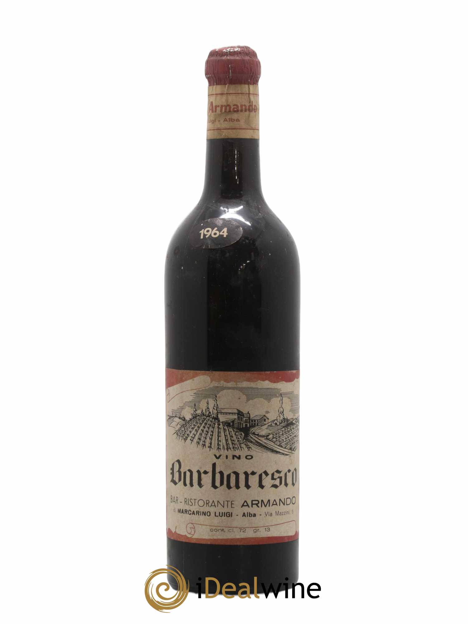 Barbaresco DOCG Ristorante Armando Marcarino Luigi 1964 - Lot de 1 bouteille - 0